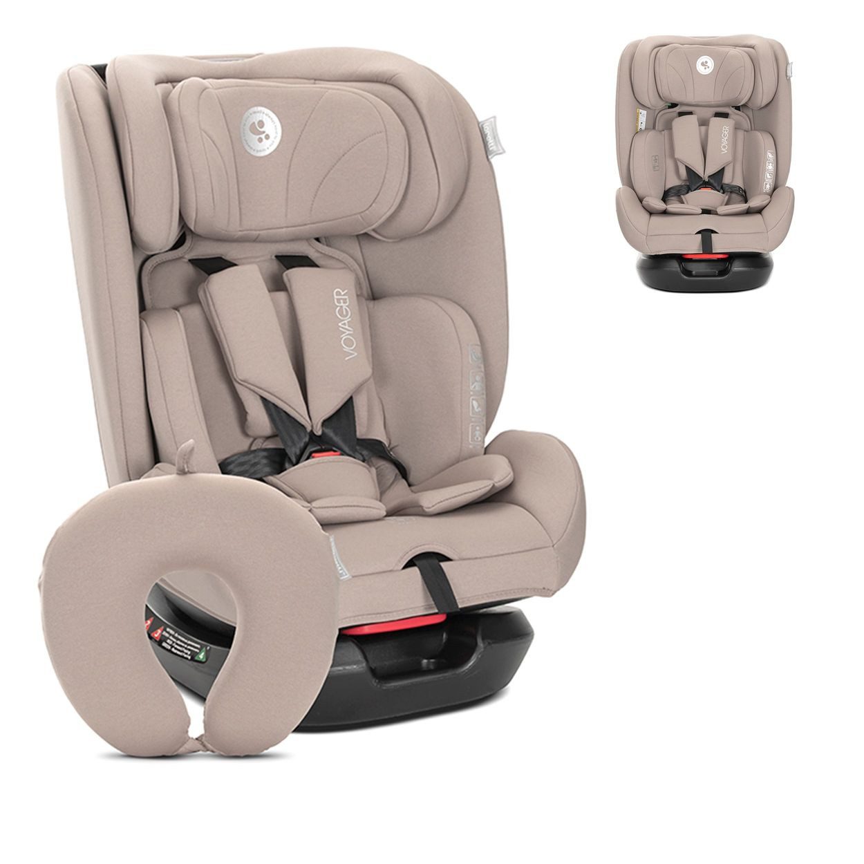 Lorelli Autokindersitz Kindersitz Voyager i-Size, ab: 0, bis: 12, (40-150 cm) Nackenkissen, Kopfstütze, Gurt
