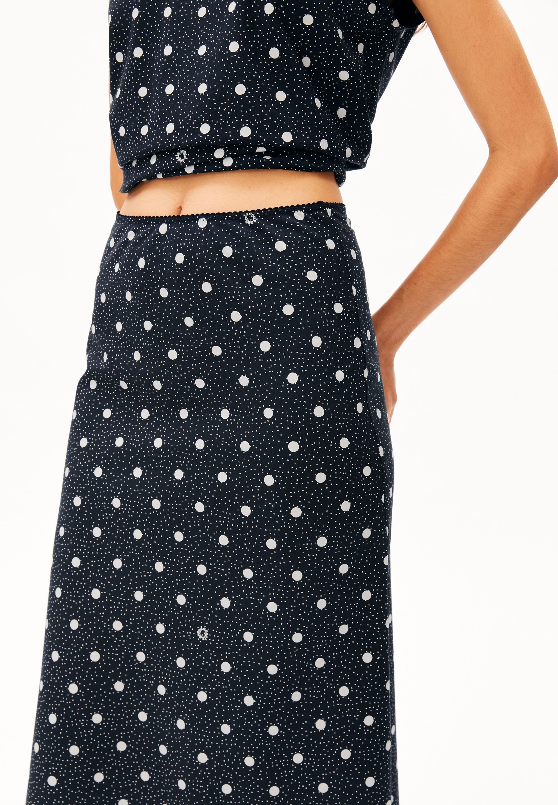 Armedangels Jerseyrock LENOVAA DOT Rock aus Viskose-Mix (Regular Fit) Midi