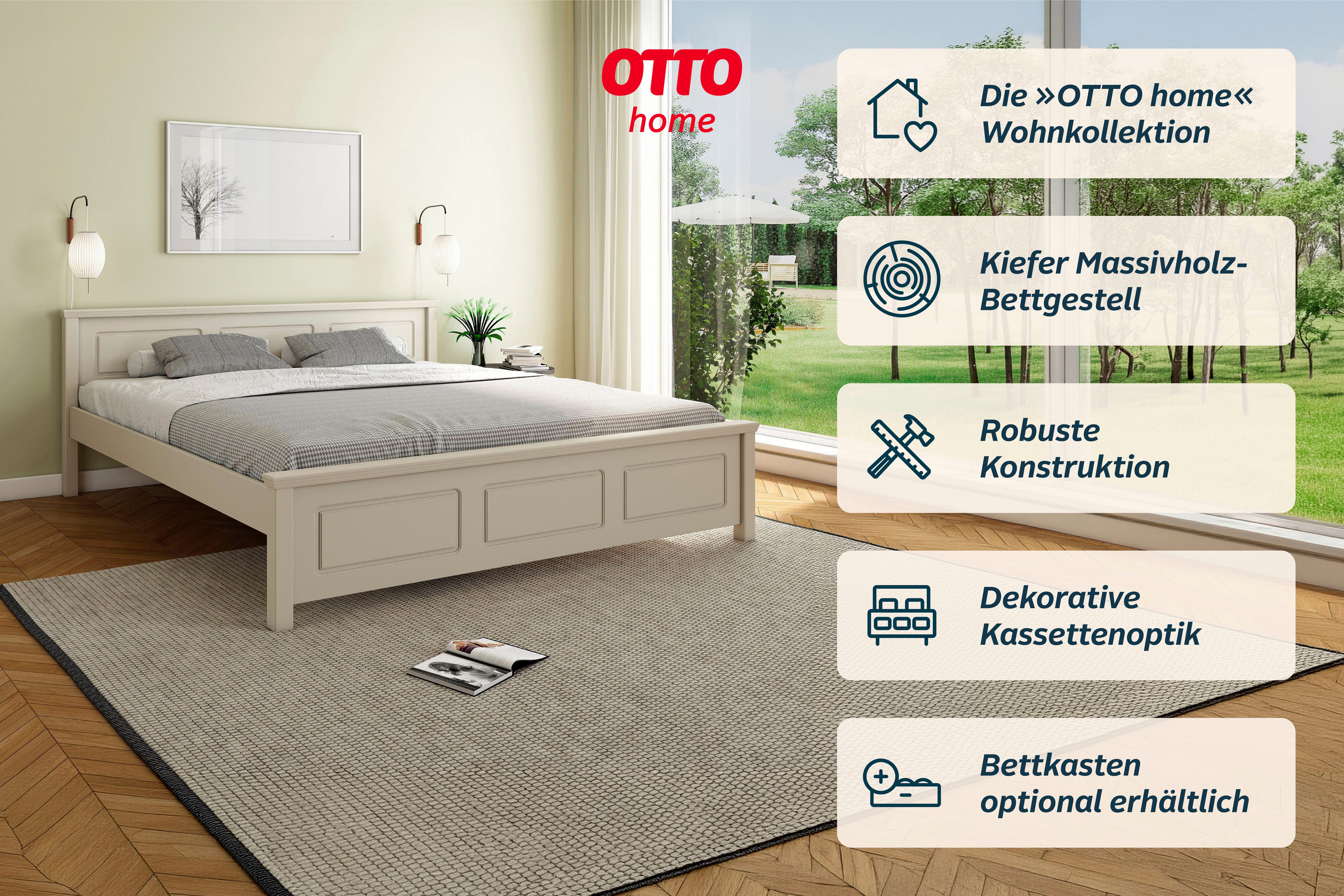 OTTO home Massivholzbett ERIKK', Made in Europe, optional mit Schublade, Massivholz Kiefer (FSC® zertifiziert), in mehreren Größen, Landhausstil mit Kassettenop – Bild 3 von 5