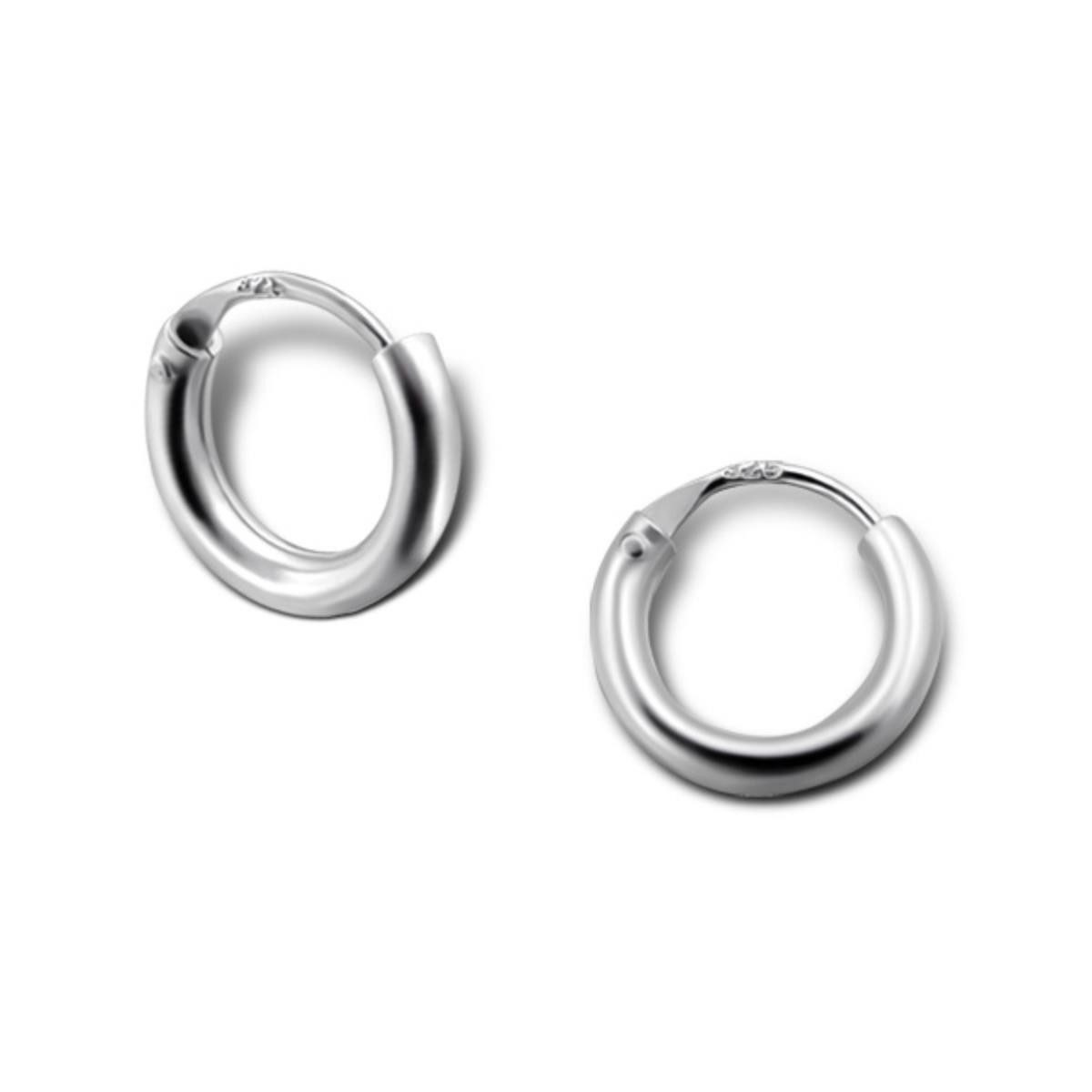 Paar Creolen Kleine Creolen Ohrringe aus 925 Silber (10/2 mm)