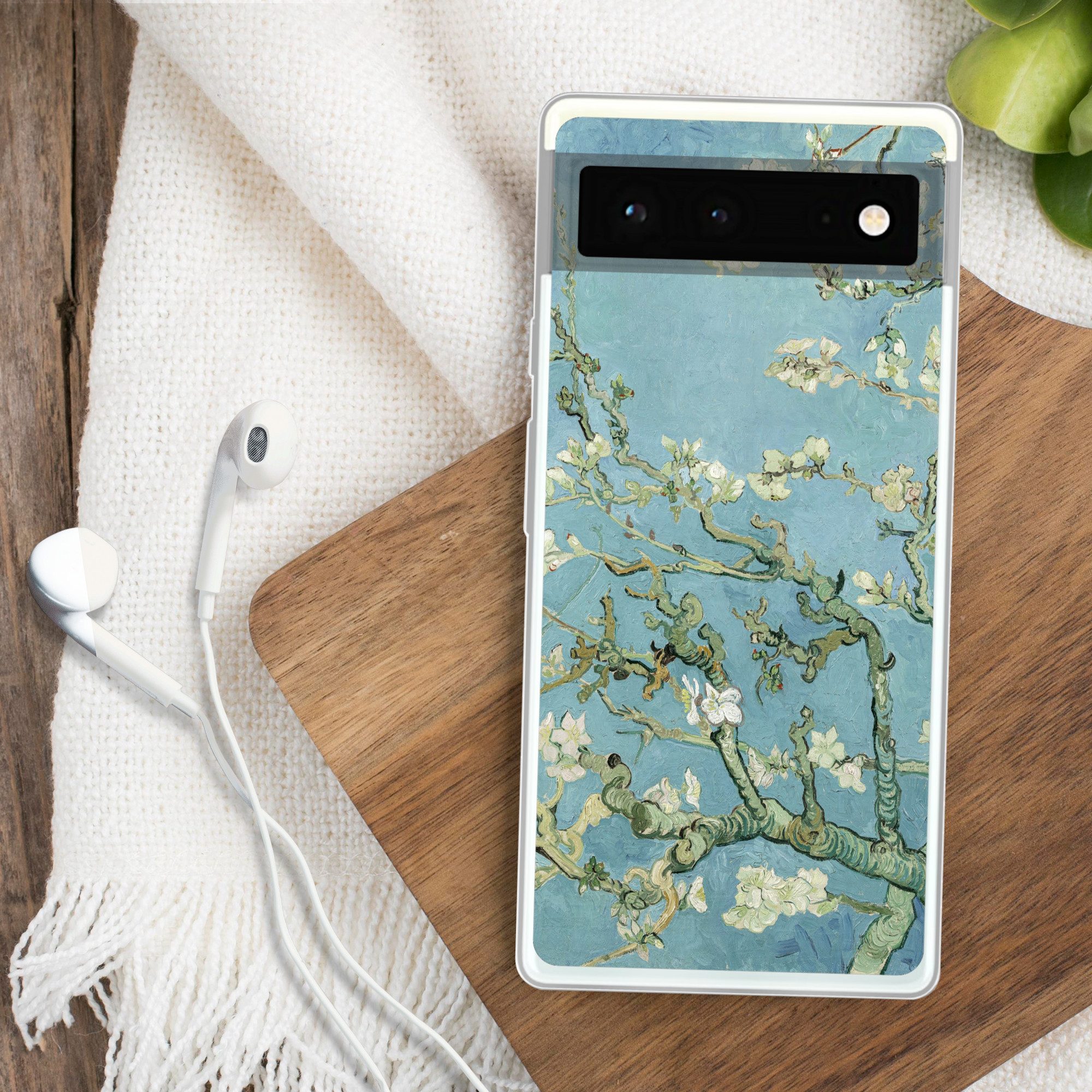 MuchoWow Handyhülle für Google Pixel 6 Mandelblüte - Van Gogh - Kunst, Handy Case, Silikon, Bumper Case Dünn