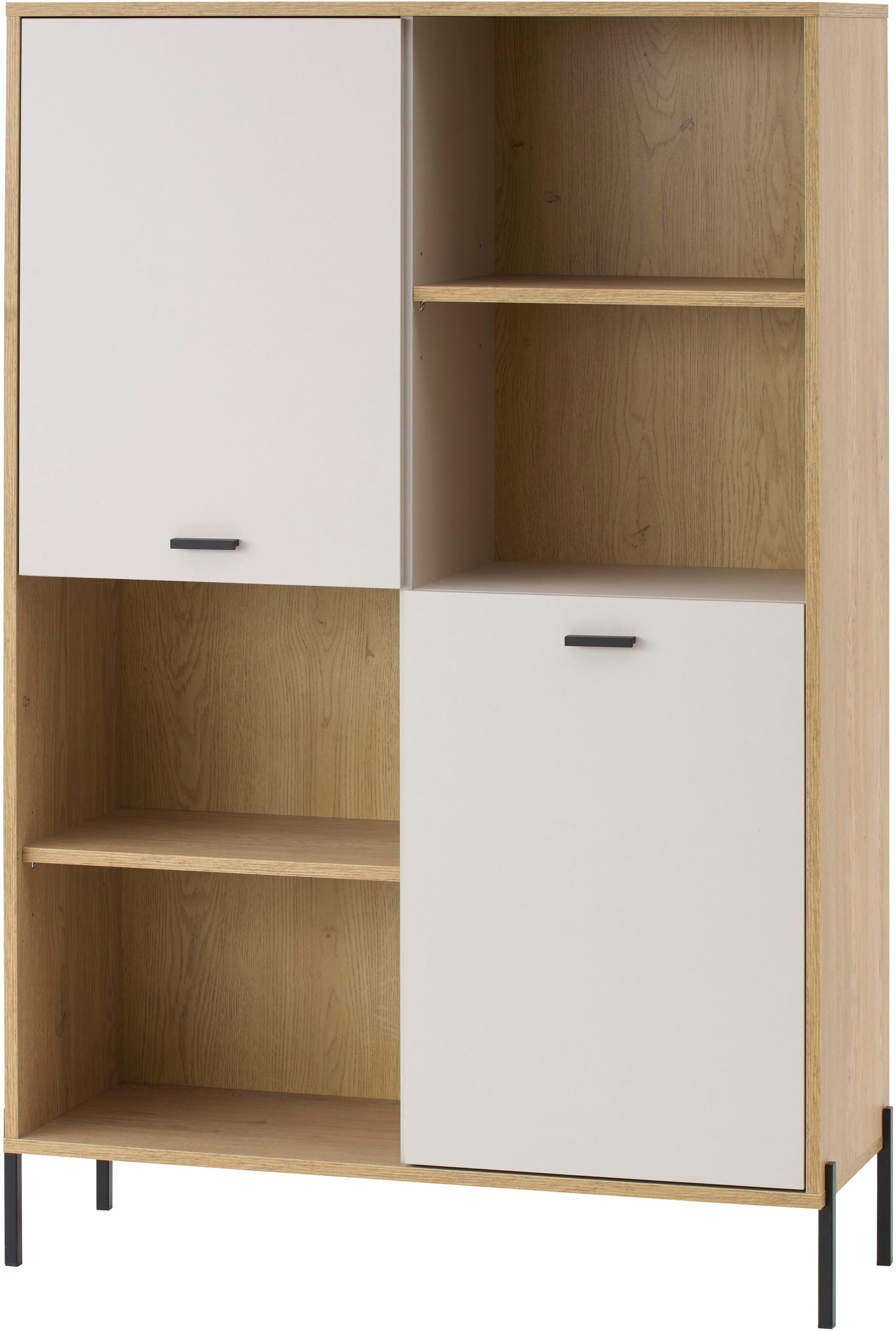 Home affaire Regalelement Fredericia, modernes Regal, Kommode in Kaschmir, Highboard, Standregal, ausreichend Stauraum, offene & geschlossene Fächer, 105 cm breit