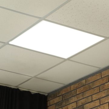 V-TAC LED Deckenleuchte, LED-Leuchtmittel fest verbaut, Neutralweiß, Panel Einbaulampe Rasterleuchte LED Deckenlampe 4000K L 62 cm 6er Set