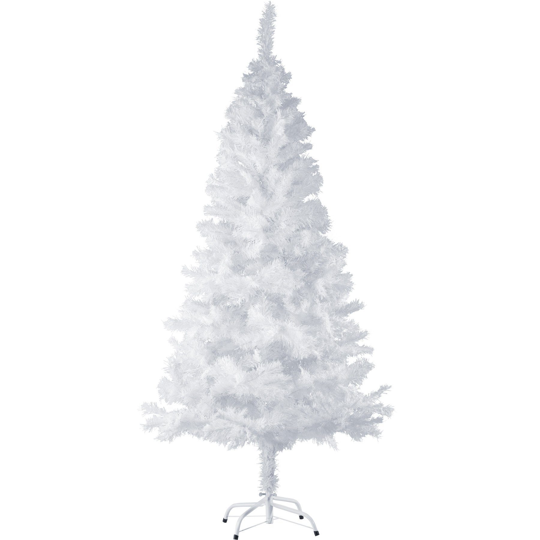 künstlich Metallständer 533 weiß, weiss, Künstlicher Spitzen Weihnachtsbaum Undekorierter/Unbeleuchteter mit Baum tectake Weihnachtsbaum