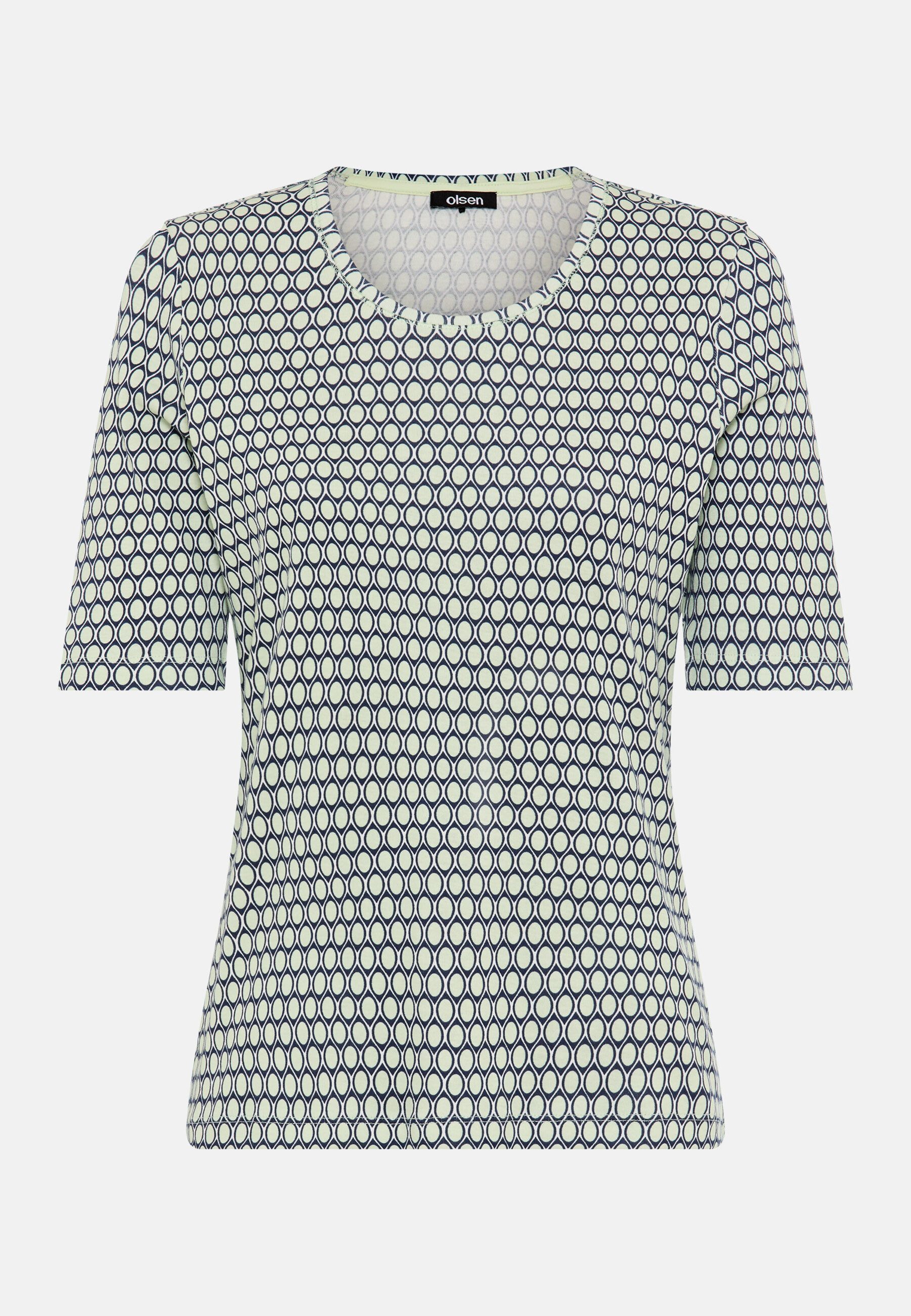 Olsen T-Shirt Shirt mit Allover-Dessin