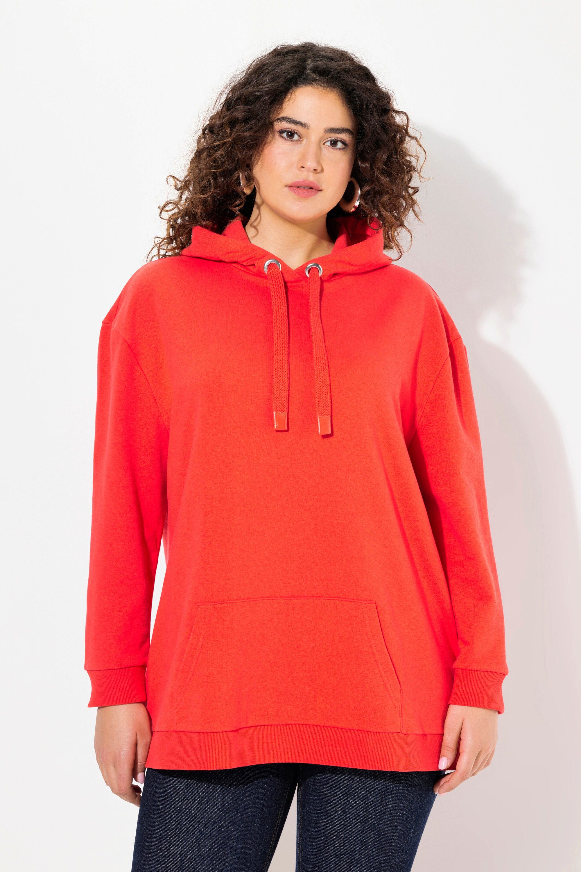 Ulla Popken Sweatshirt Hoodie Schriftmotiv Oversized günstig online kaufen