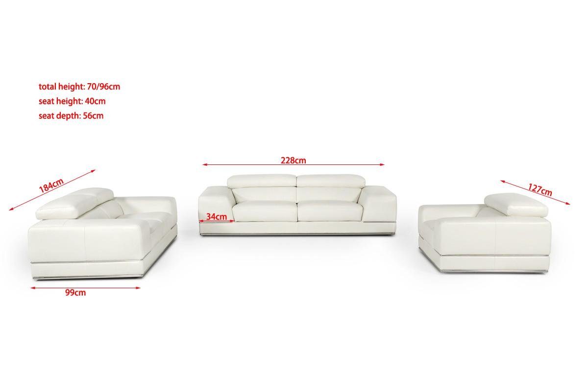 Couch Europe JVmoebel Made Ledersofa Set Polstersofa 3+2+1 Sofas Sitzer Designersofa, Sofa in