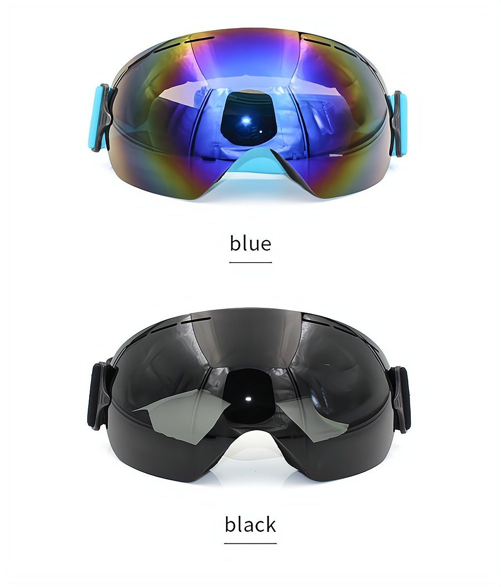 PACIEA Einschicht-Antibeschlag kugelförmiger Skibrille blau großer Ultraleichter