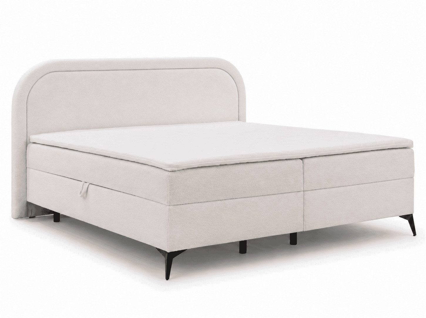 JVmoebel Boxspringbett Beiges Boxspringbett 200x200 Weiches Doppelbett Schlafzimmermöbel, Made in Europa