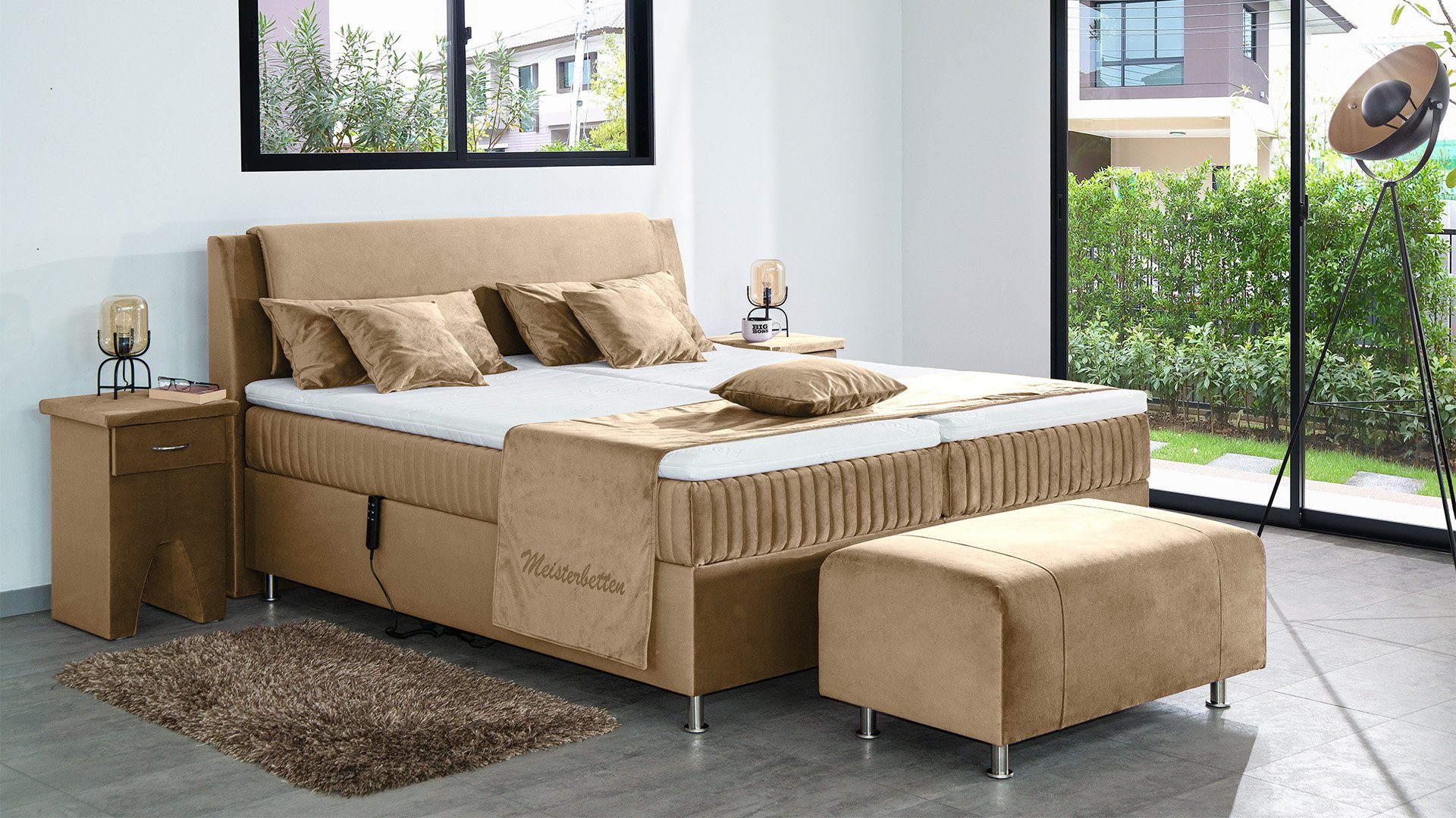 Meisterbetten Boxspringbett Mari (mit Motor, 7-Zonen günstig online kaufen