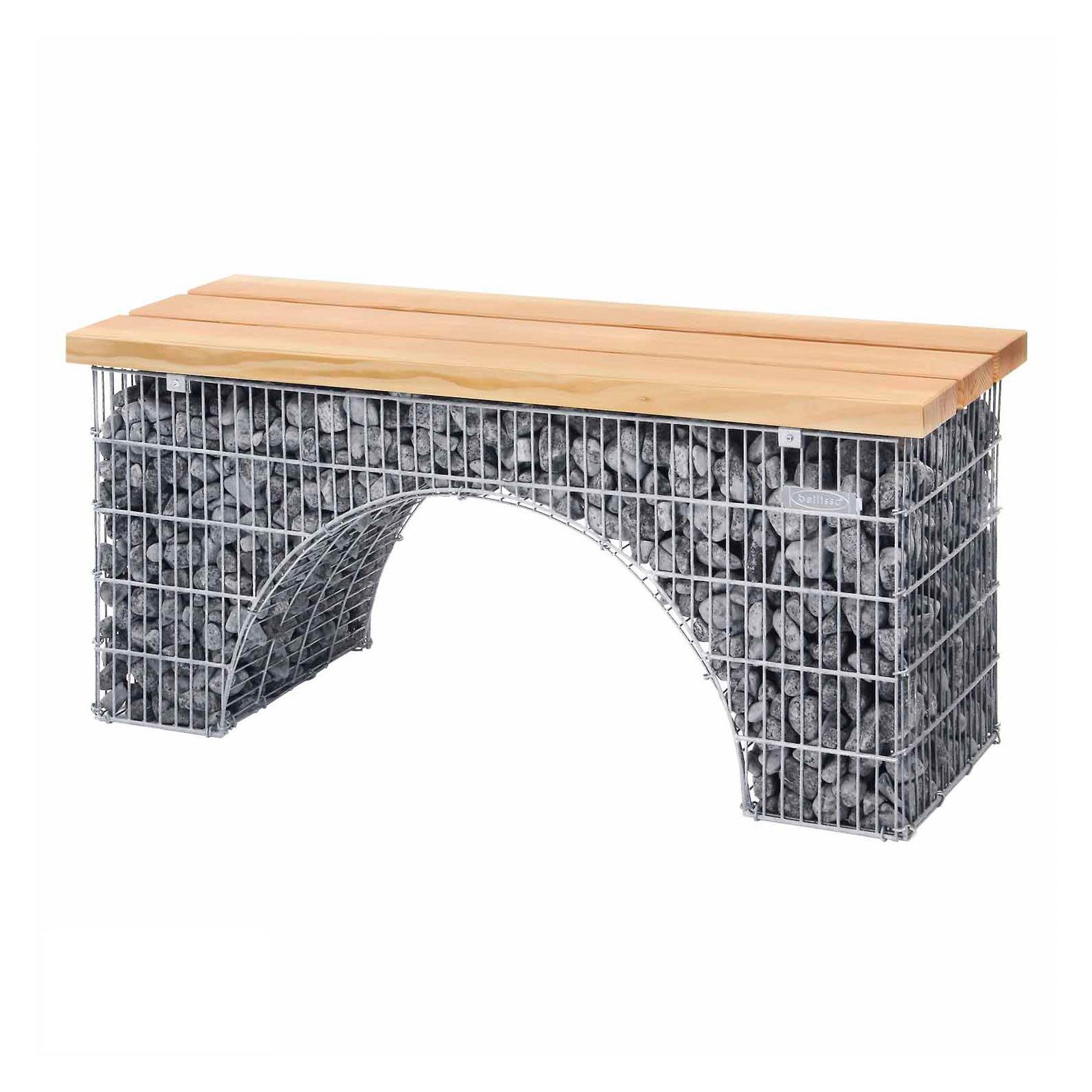 bellissa Haas GmbH Gartenbank bellissa Gartenbank / Sitzbank Gabione 125x45x54 cm