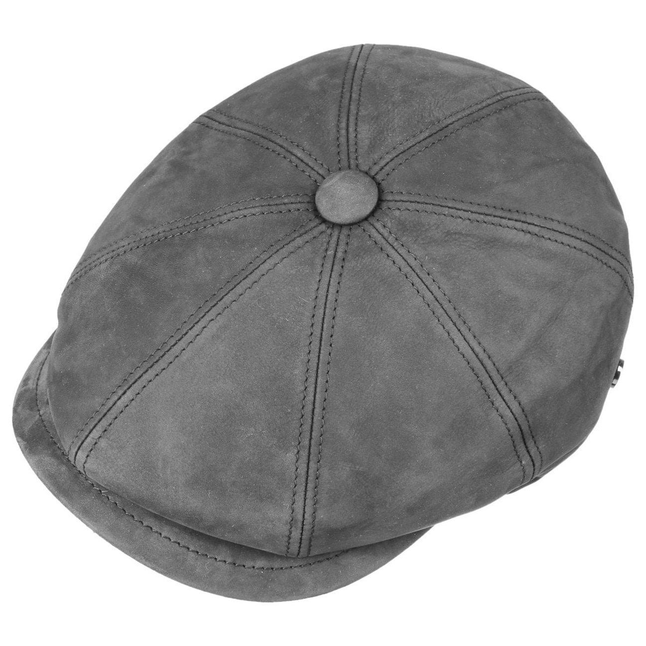 Lierys Flat Cap (1-St) mit Italy grau Schirm, Flatcap Made in