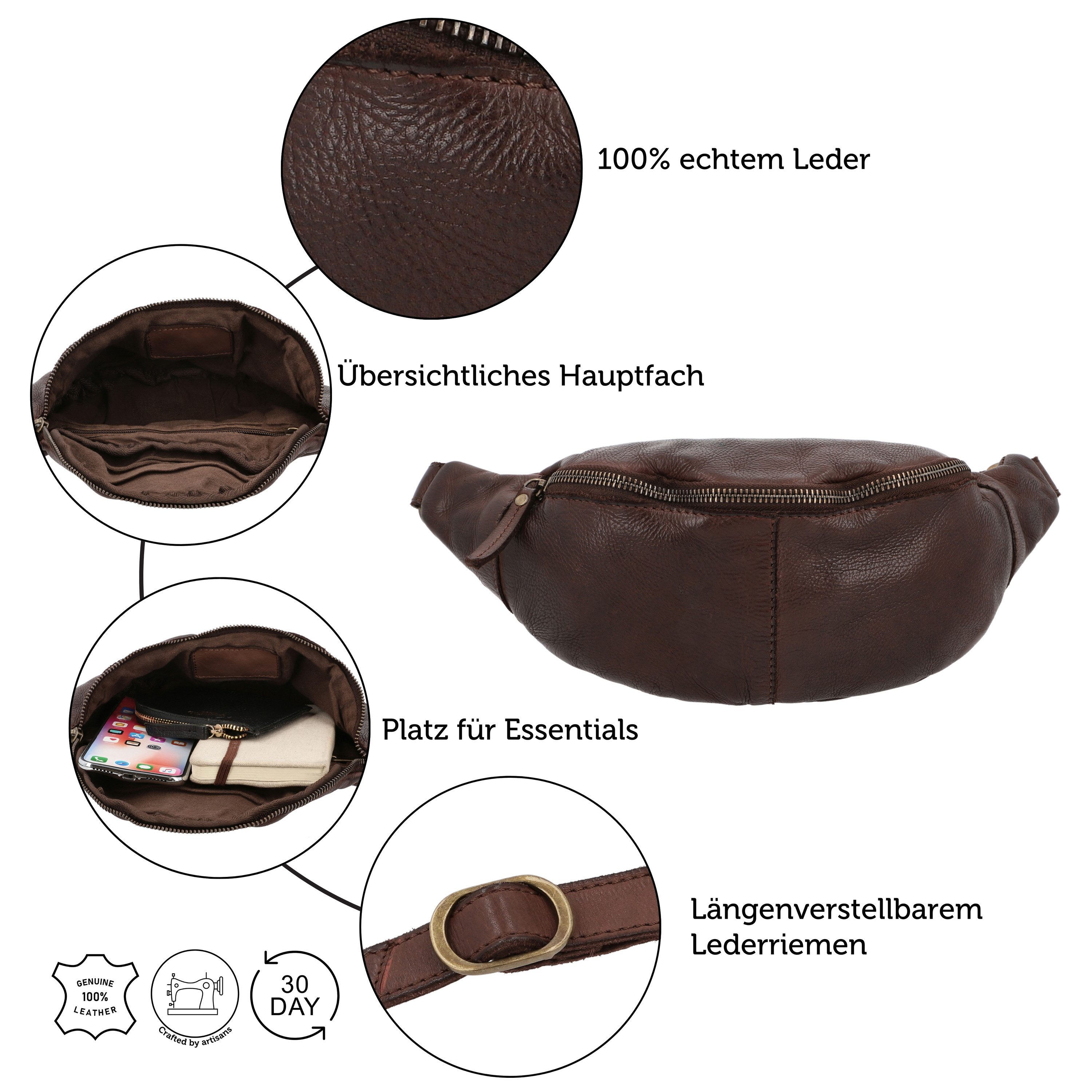 Gusti Leder Gürteltasche Gusti Leder Gürteltasche Cillian (1-tlg) – Bild 5 von 5
