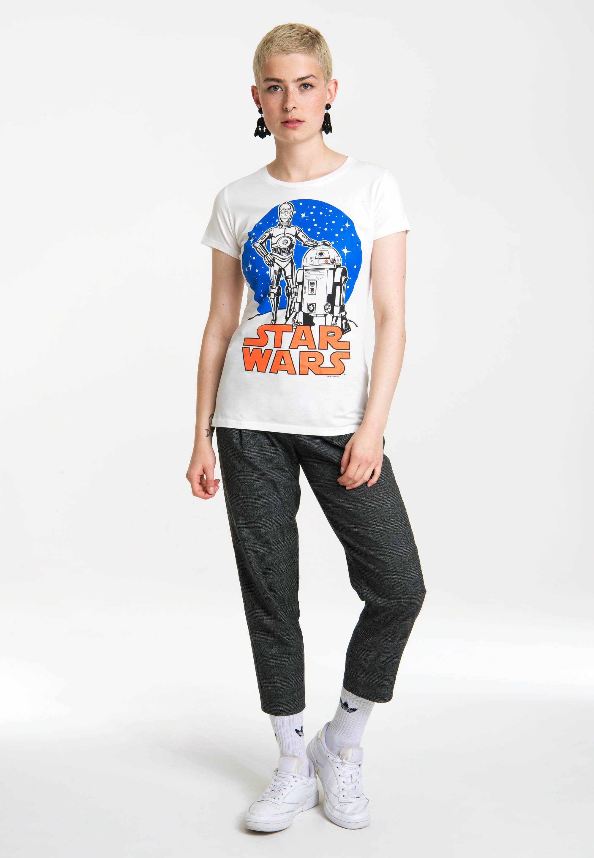 LOGOSHIRT T-Shirt Star Wars Droids mit coolem Retro-Druck