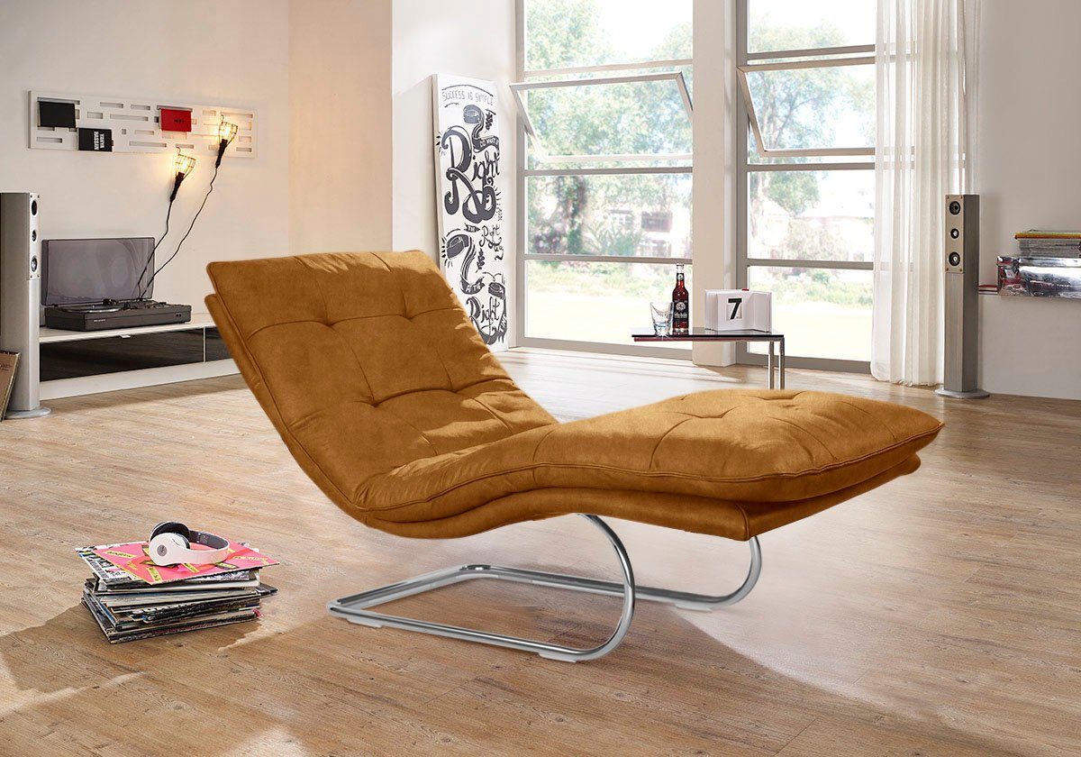 W.SCHILLIG Relaxliege daily dreams, in Waffelkissen-Optik, wahlweise mit Motor, Freischwingergestell