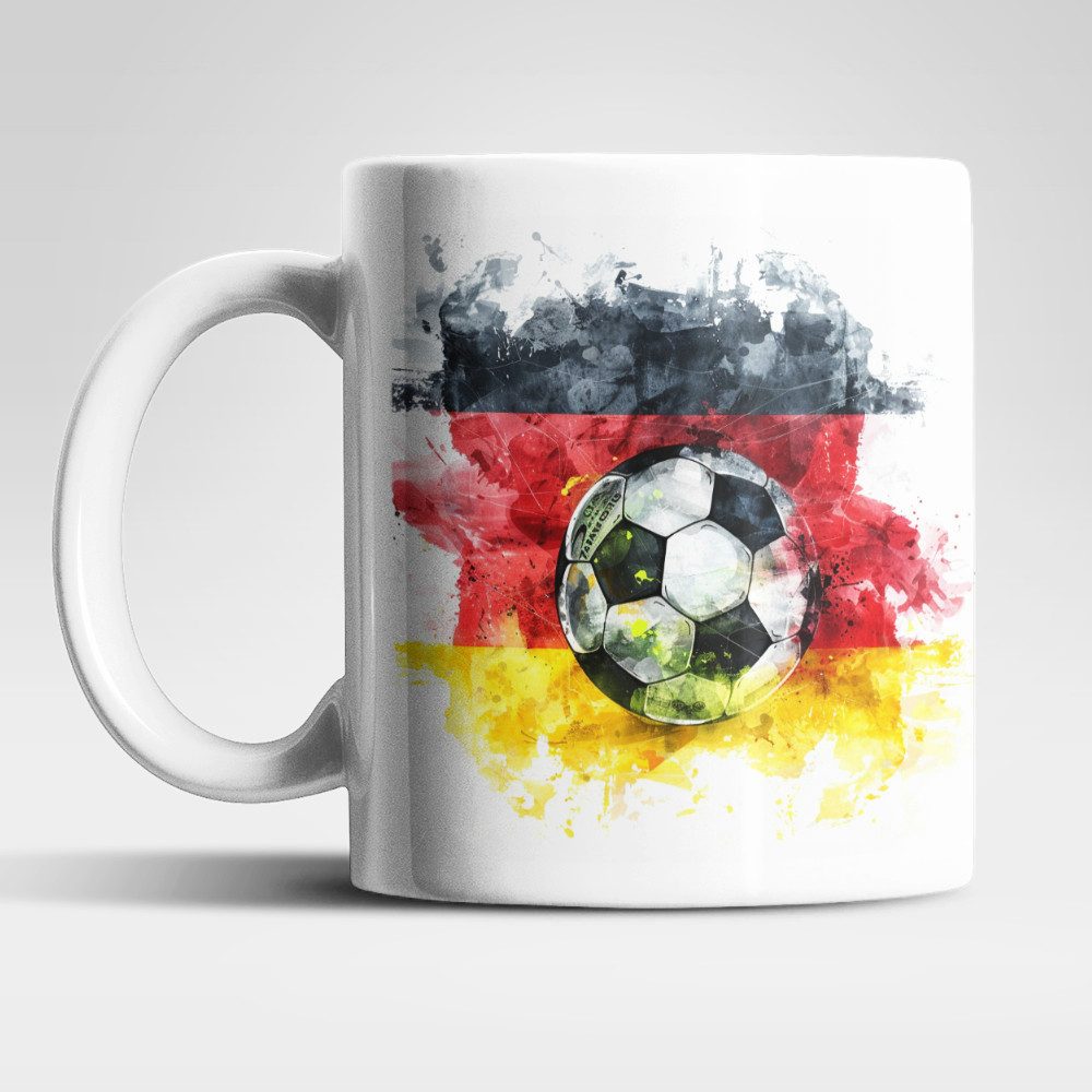WS-Trend Tasse Deutschland Fußball Kaffeetasse Teetasse Geschenkidee 325 ml, Keramik