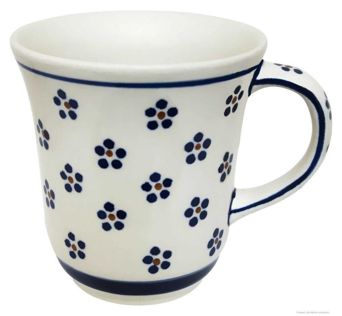 Bunzlauer Keramik Becher Bunzlauer Keramik 300ml Becher Ø9,5cm geschwungen & hoch Dekor 225, Keramik