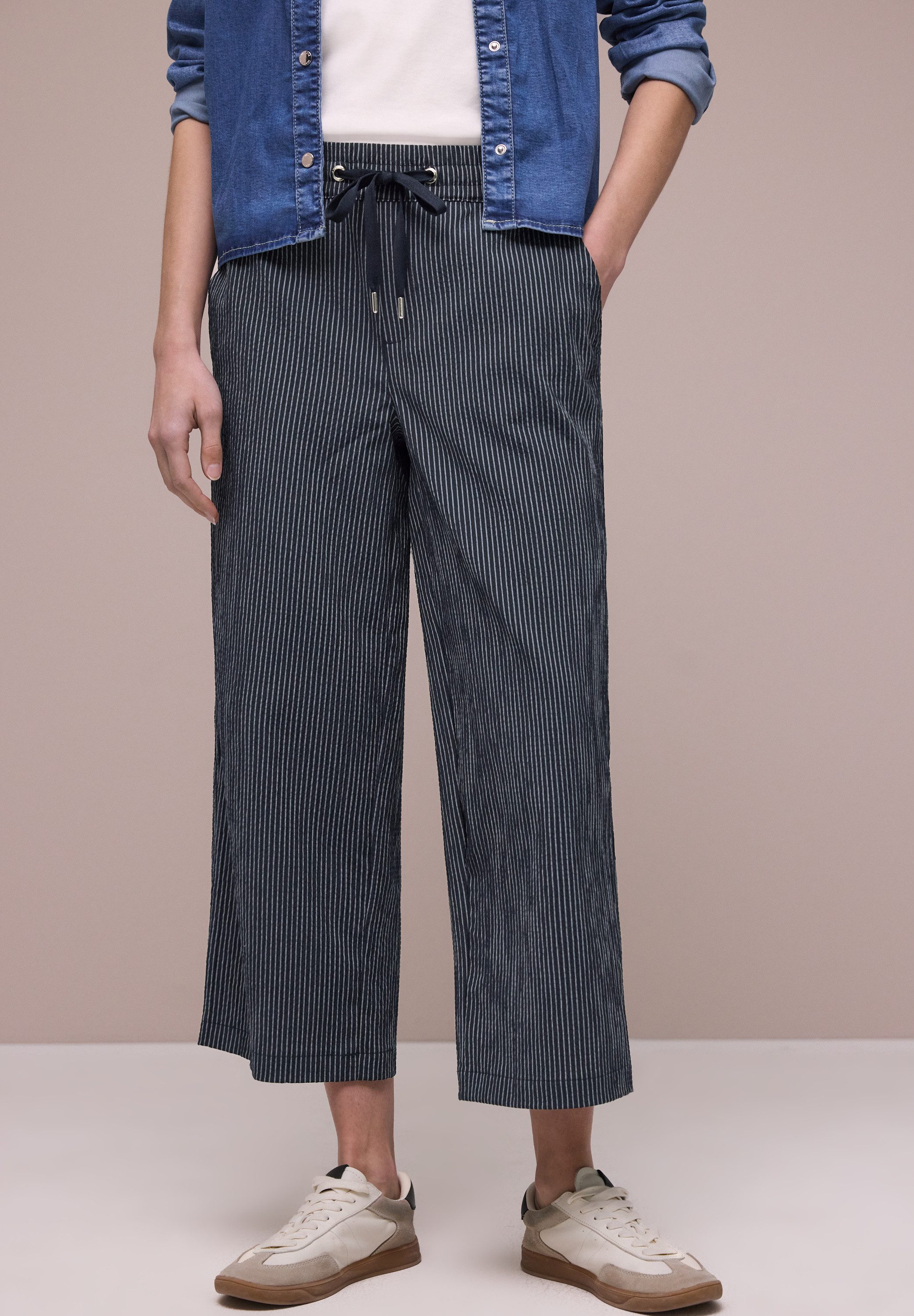 STREET ONE Stoffhose High Waist