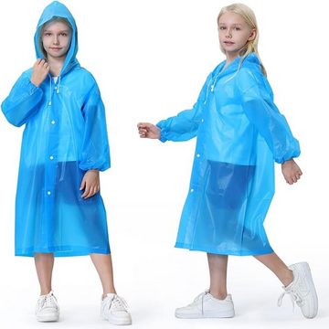 Truyuety Regenjacke Mädchen Regenmantel, Regenponcho Kinder, Wiederverwendbar Transparent (1-St)