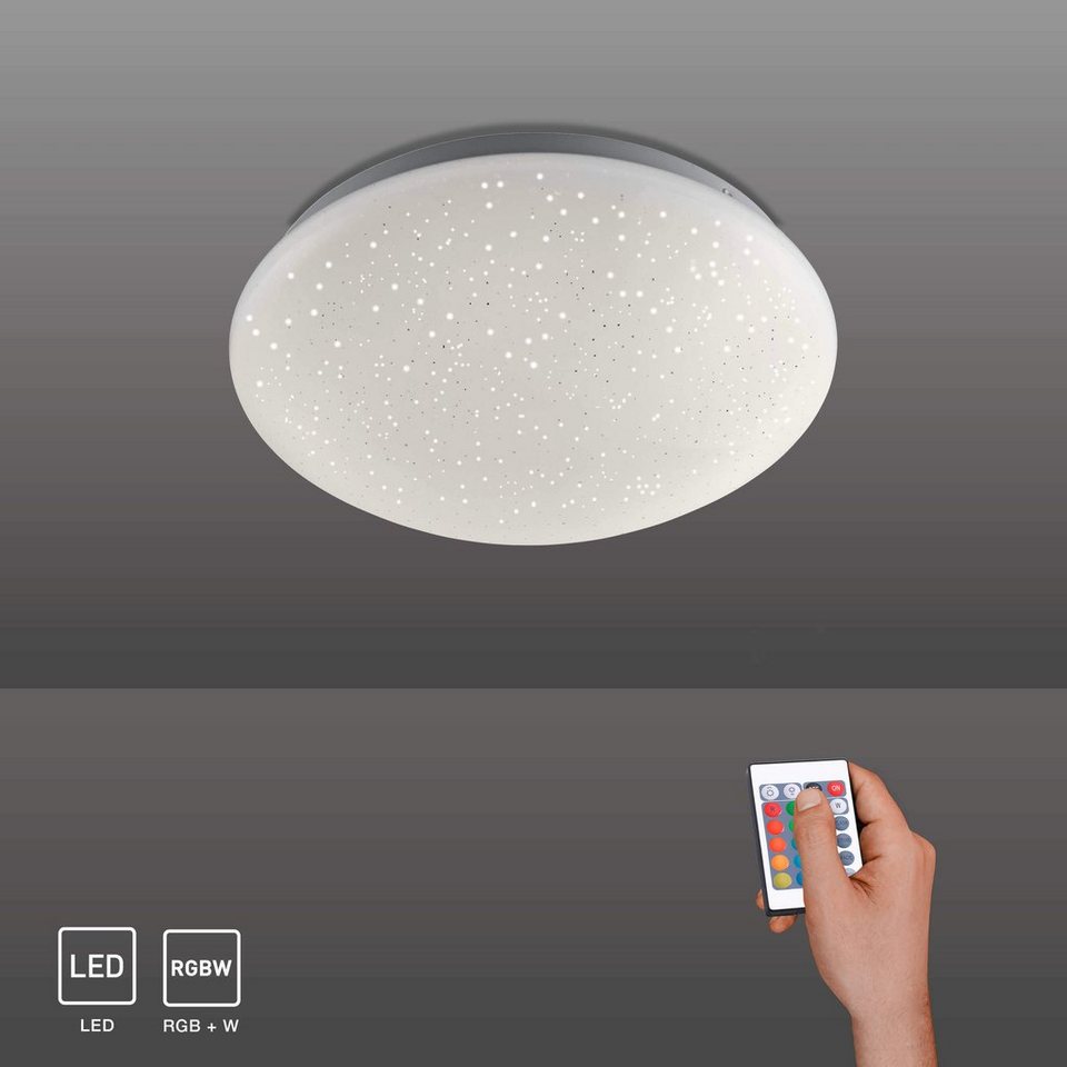 SellTec LED Deckenleuchte LED Deckenlampe Sternenhimmel, RGB Farbwechsel,  dimmbar über Fernbedienung, 1xLED-Board / 5,60 Watt, warmweiss, RGB- Farbwechsel, Fernbedienung, dimmbar, Farbwechsel Kinderzimmer