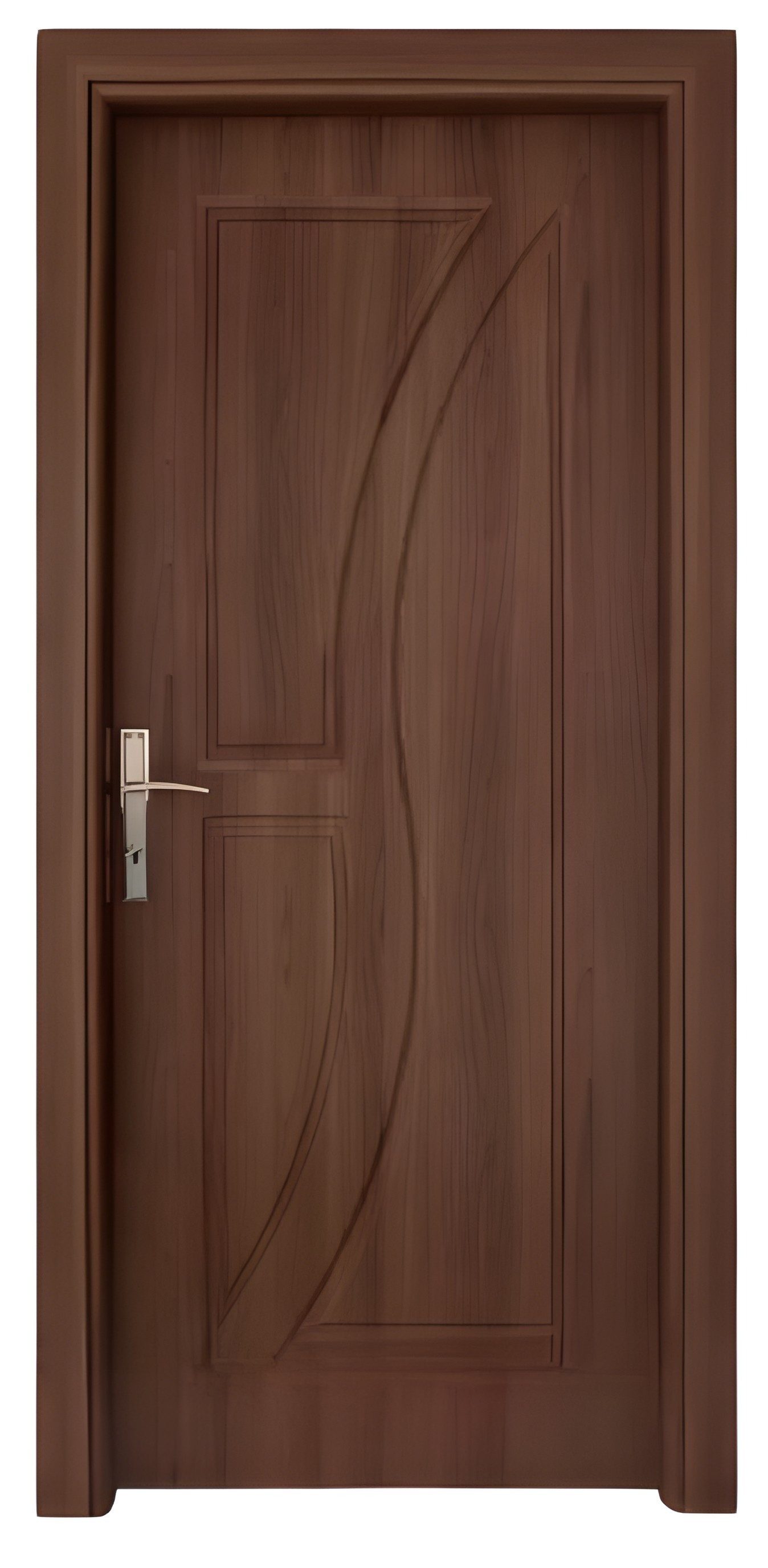 JVmoebel Zimmertür Stilvolle Braune Einzeltür mit PVC-Beschichtung