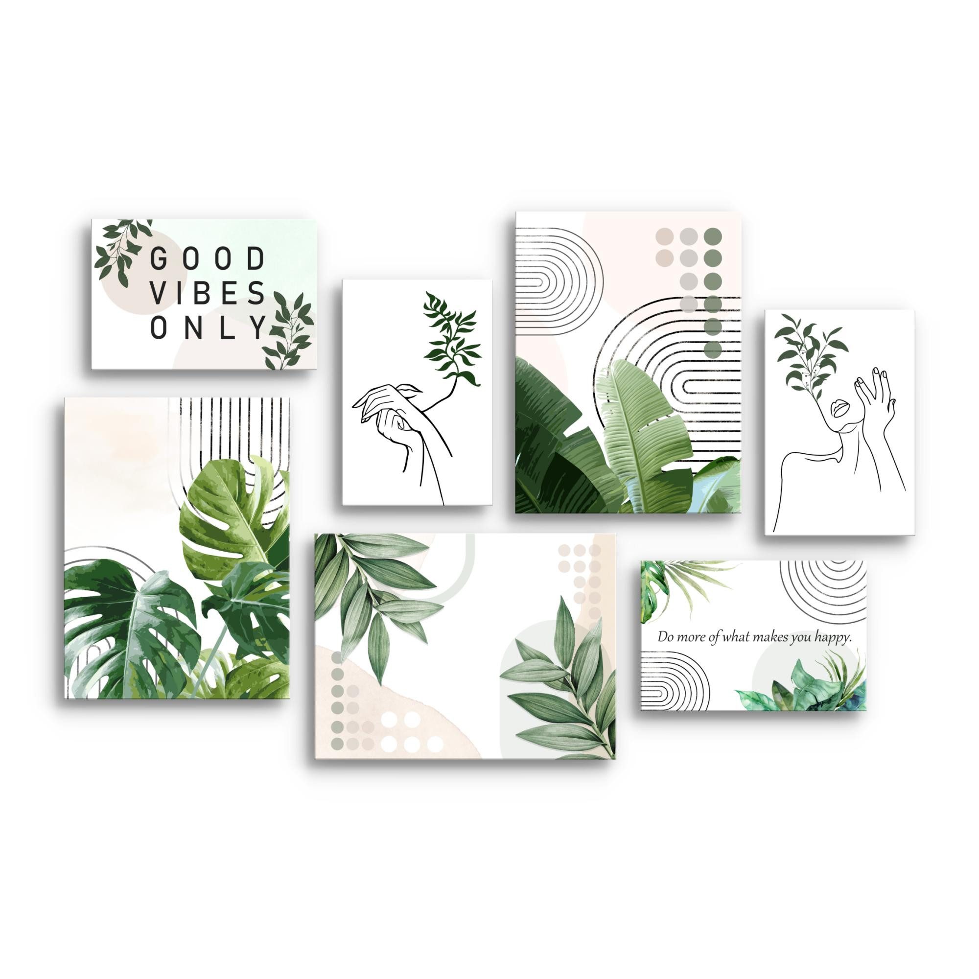 Novart Wandbild Wandbilder Wohnzimmer Boho Natur AUFHÄNGFERTIG 100x70 cm, B günstig online kaufen