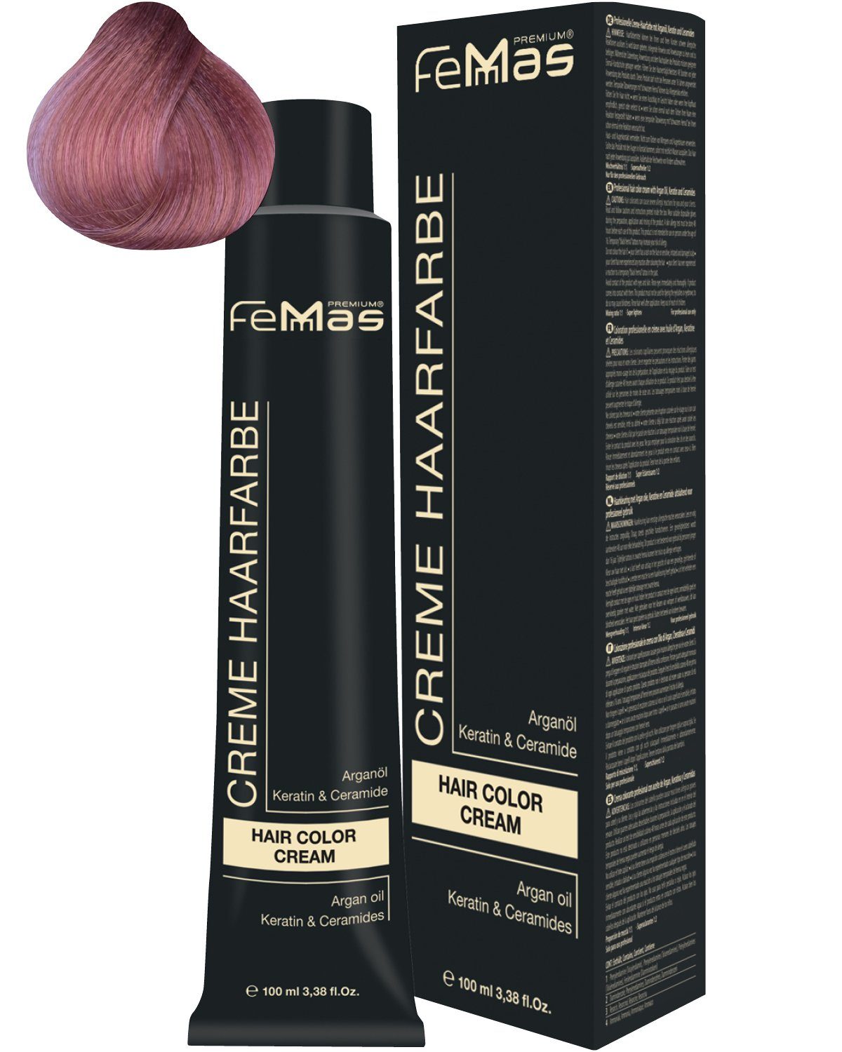 Femmas Premium Haarfarbe FemMas Hair Color Cream 100ml Haarfarbe Metallic Rosa