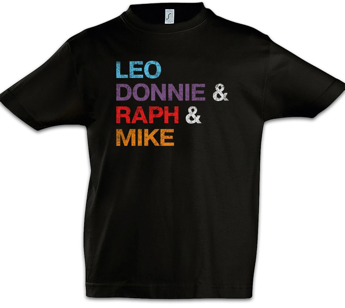Print-Shirt Leo Donnie & Raph & Mike Kinder T-Shirt Teenage Mutant TV Series