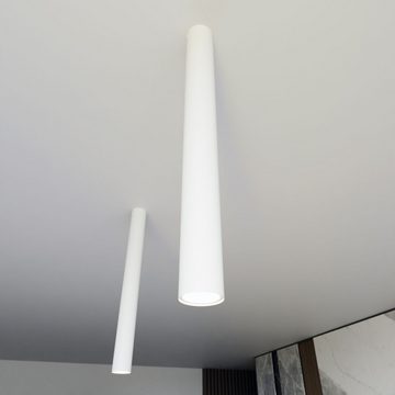 Licht-Erlebnisse Deckenleuchte VIVI, ohne Leuchtmittel, Metall Ø 6 cm Aufputz Weiß GU10 rund Modern Downlight