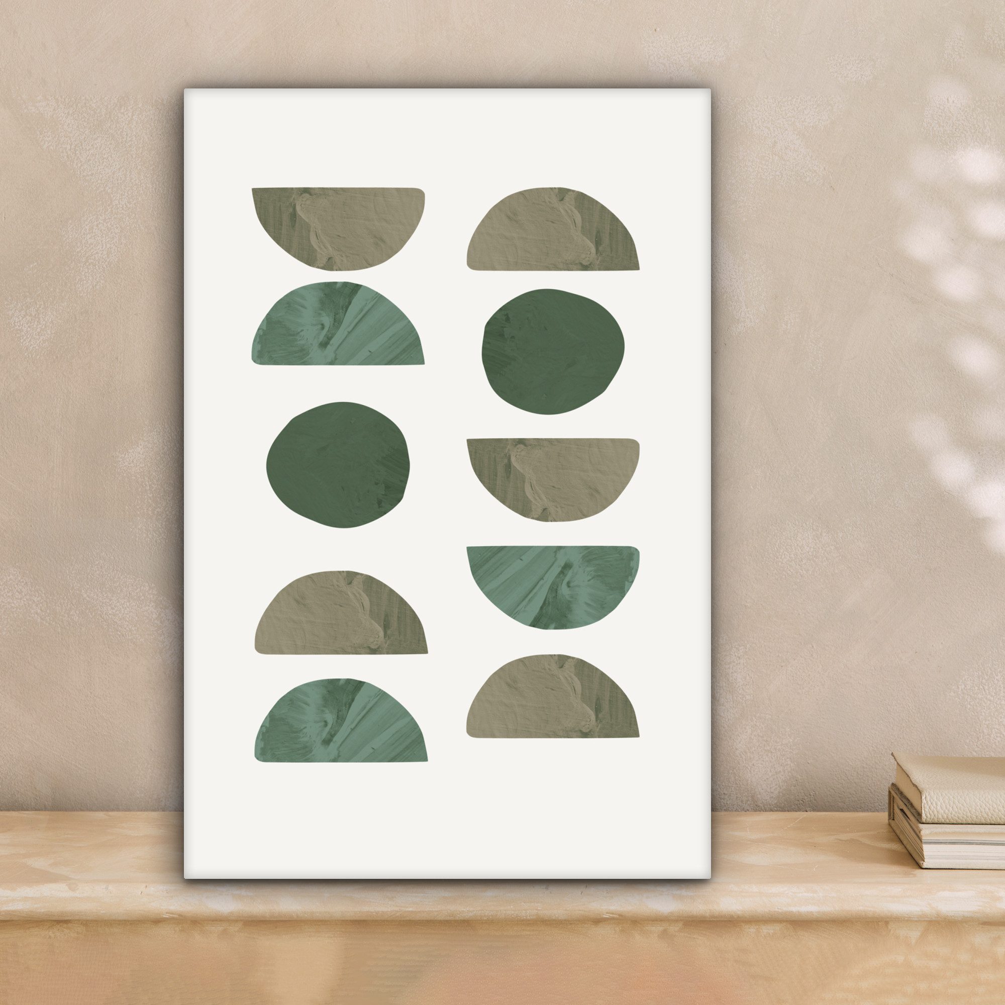 OneMillionCanvasses® Leinwandbild Formen - Grün - günstig online kaufen