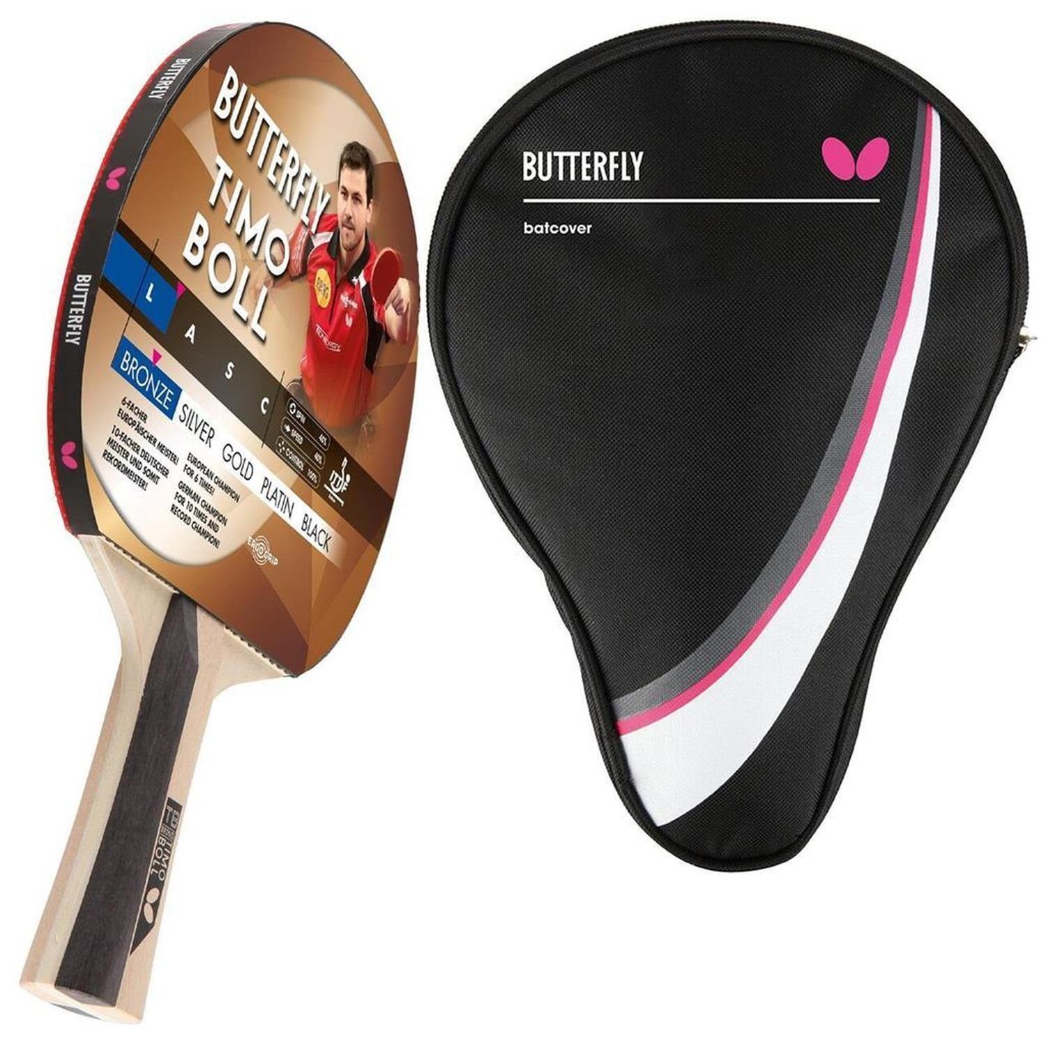 Tischtennisschläger 1x Timo Boll Bronze 85011 + Drive Case 1