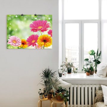 Artland Wandbild Natürliche Romantik - Gerberas, Blumen (1 St), als Leinwandbild, Poster in verschied. Größen