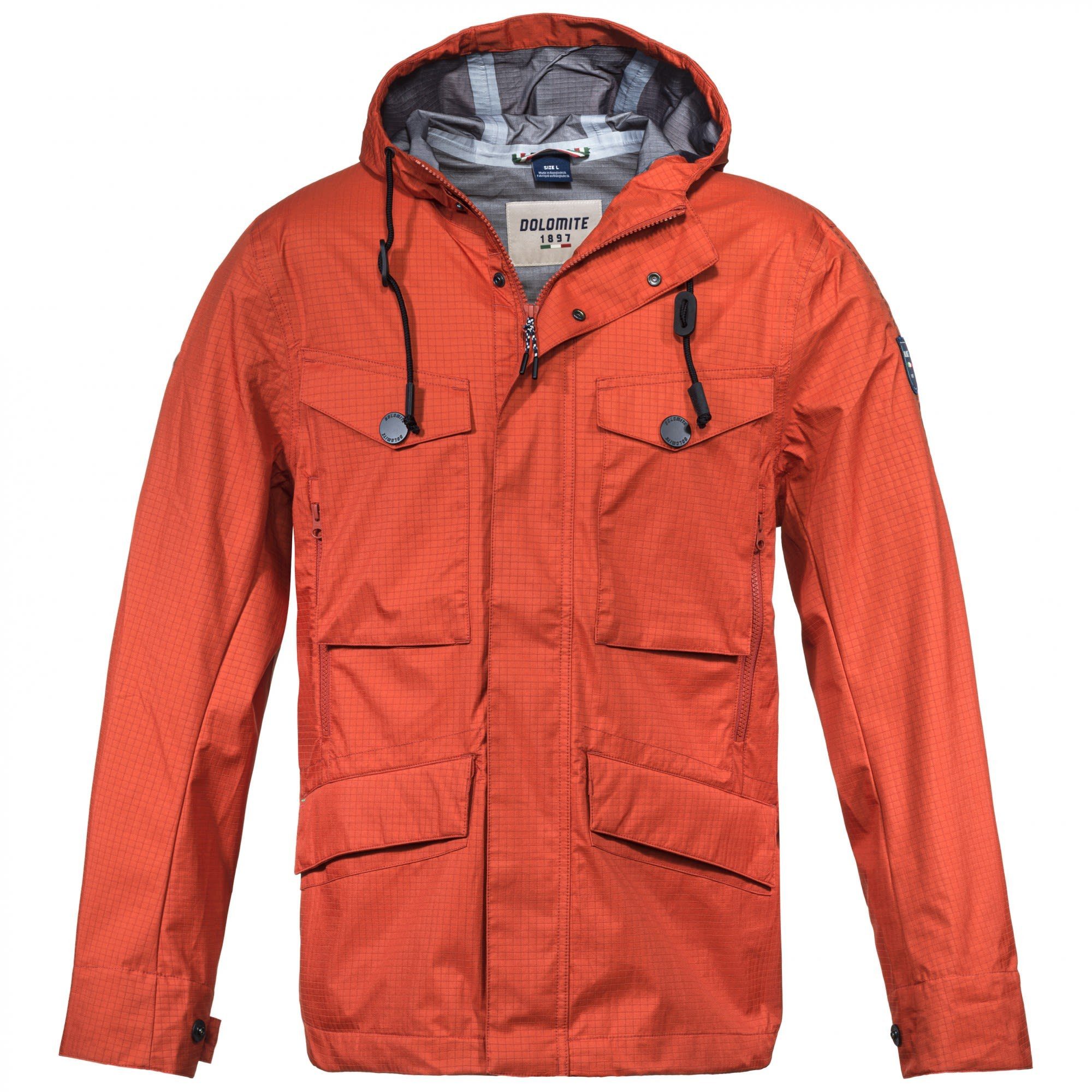 Dolomite Anorak Dolomite M Fitzroy 3l Field Hood Jacket Herren Dark Orange