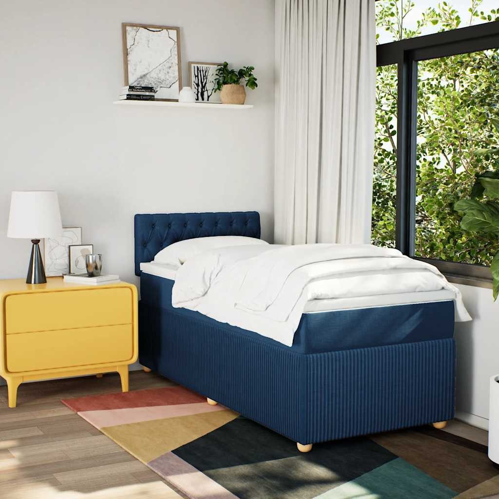vidaXL Bett Boxspringbett mit Matratze Blau günstig online kaufen
