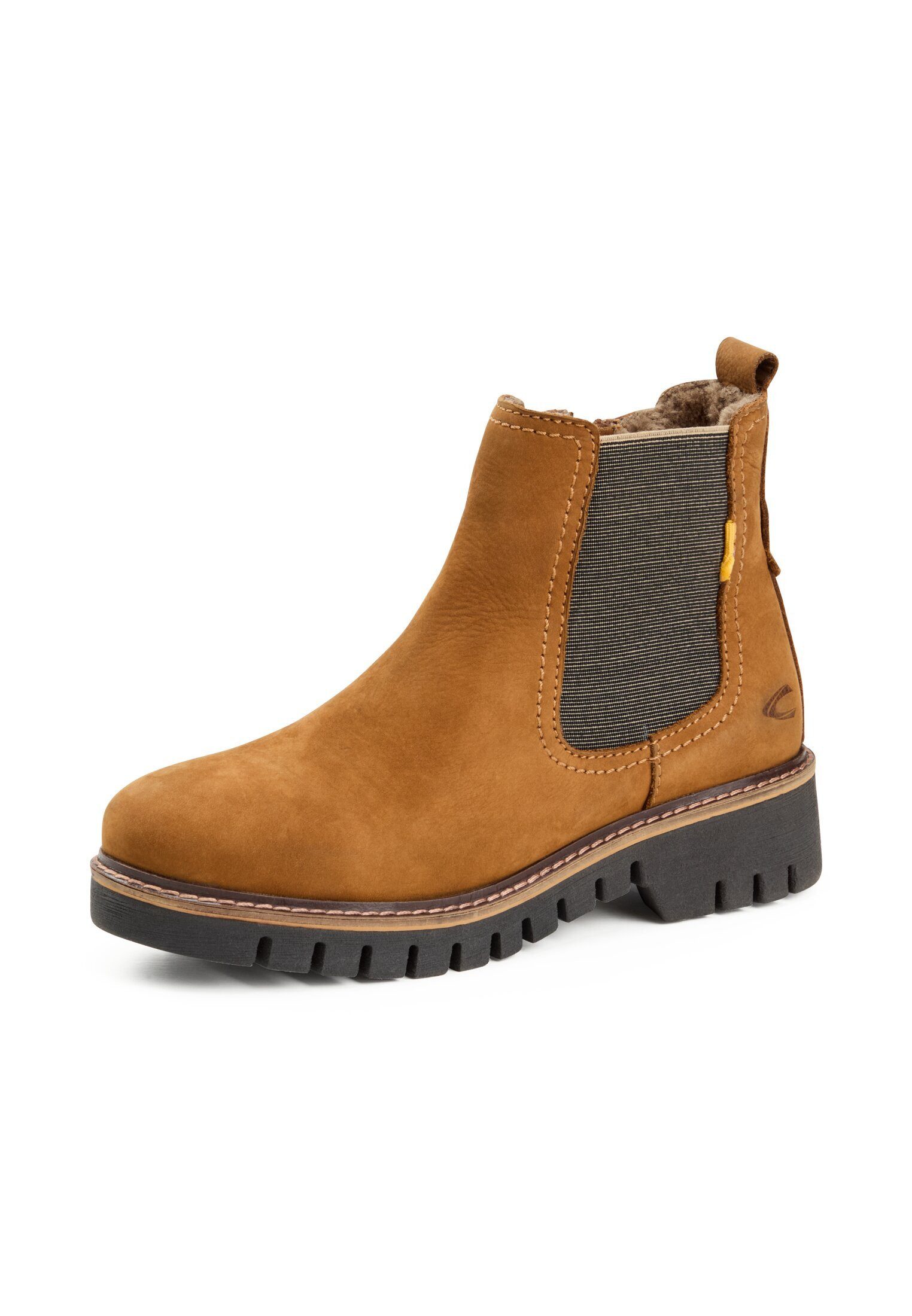 camel active Chelsea Boot mit Reißverschluss Stiefelette