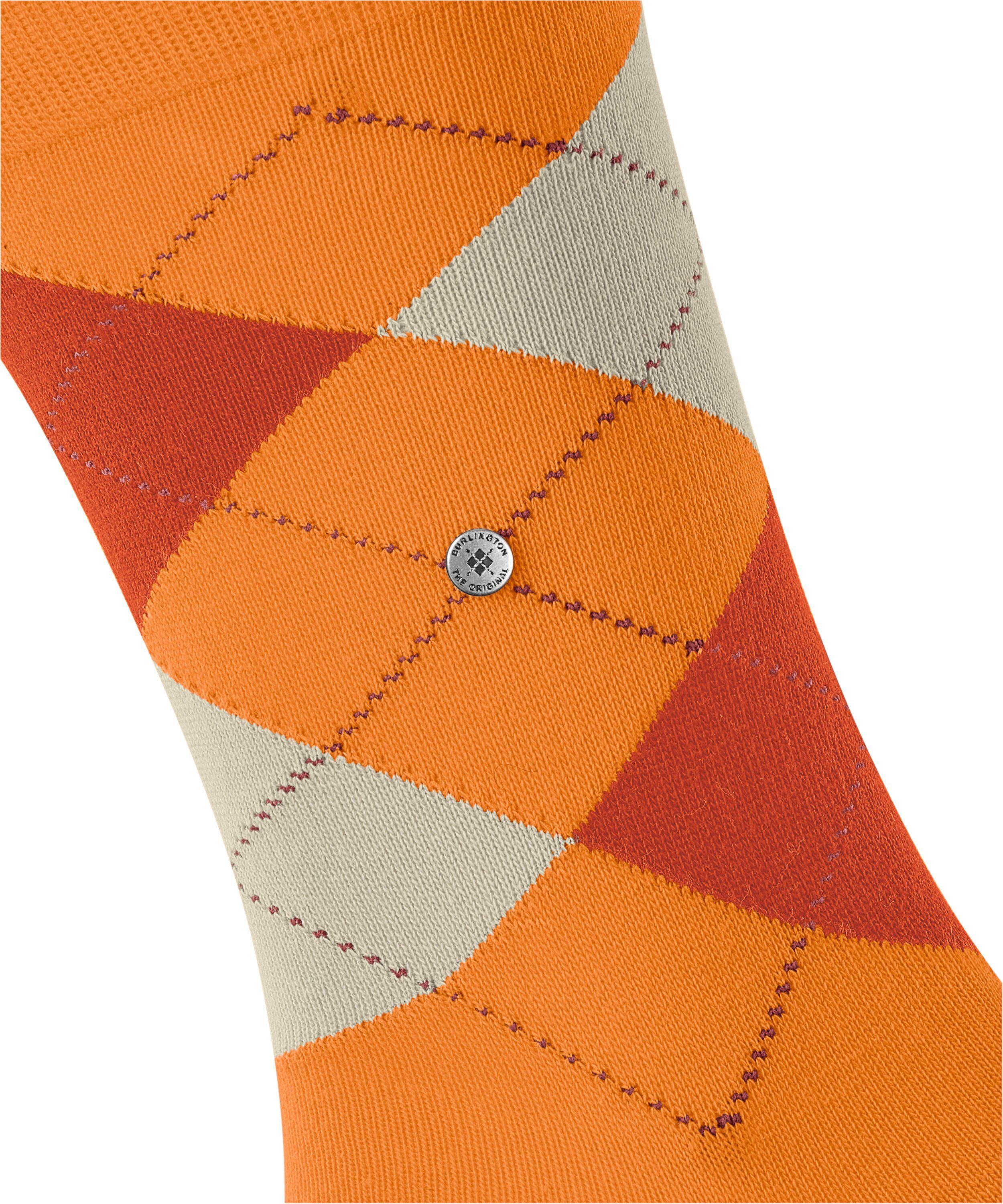 (8464) King Burlington Socken mandarin (1-Paar)