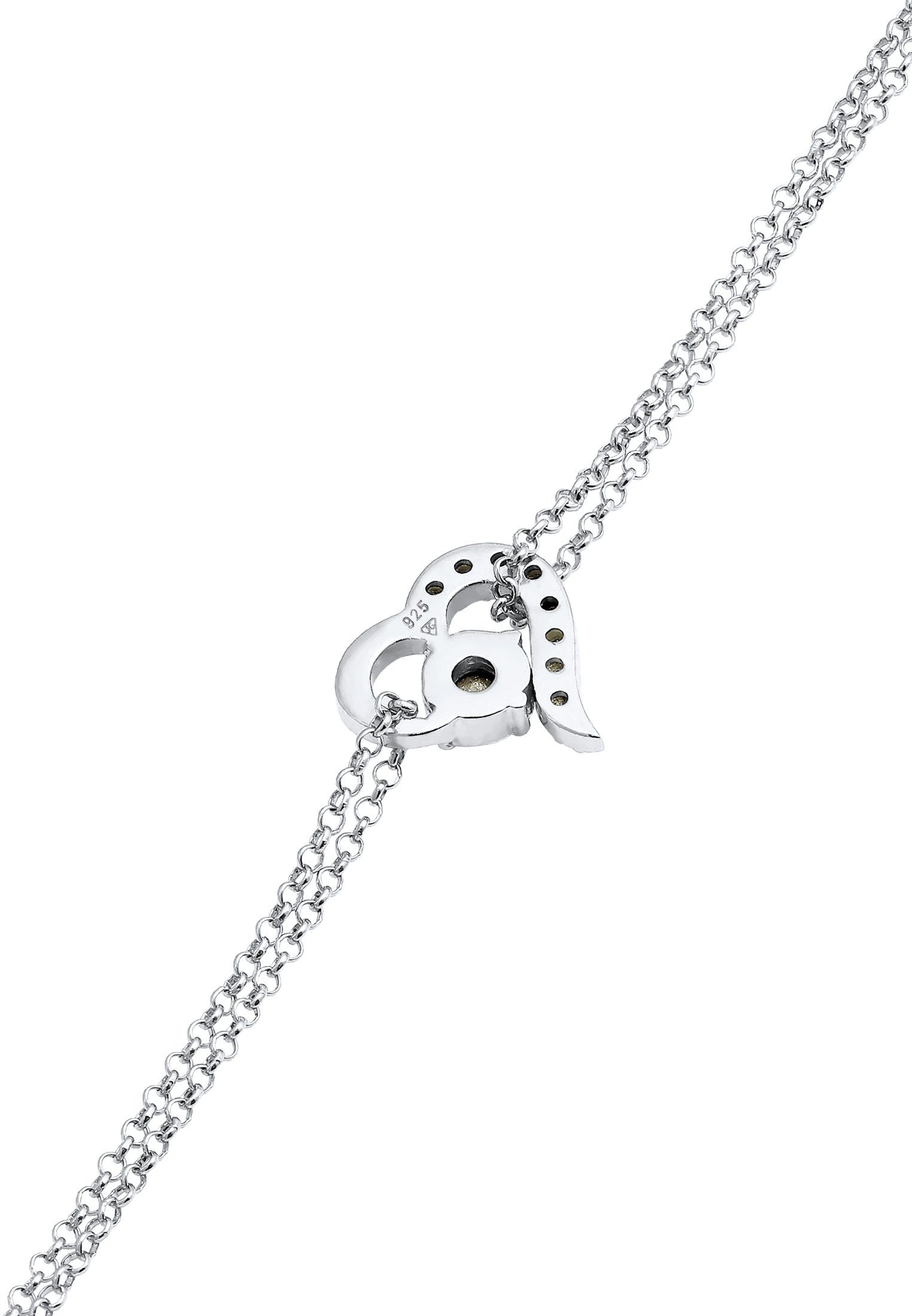 Elli Armband Herz Liebe 925 Silber, mit Kristallen von Swarovski® (kein Set, 1-tlg), Herz
