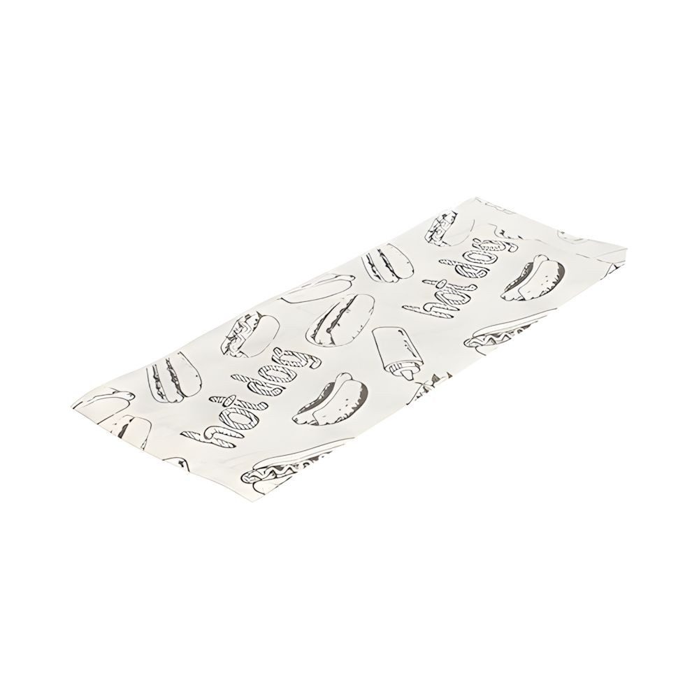 PAPSTAR Einweggeschirr-Set Hot Dog-Tüten Kraftpapier 21 cm x 8,5 cm weiss 1000 Stk, Kraftpapier
