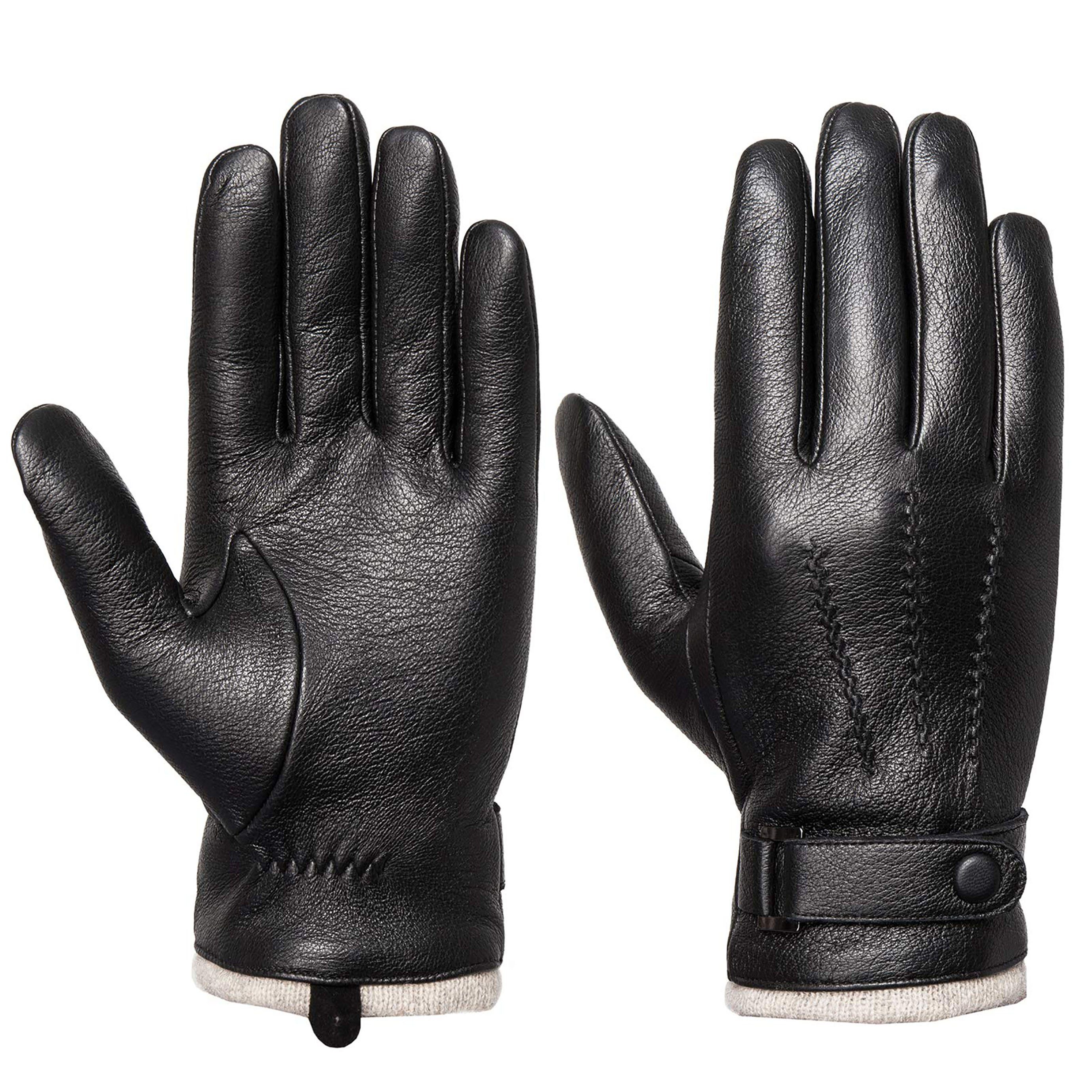 Lederhandschuhe Winter Herren Tapferer Ping Touchscreen Handschuhe Leder