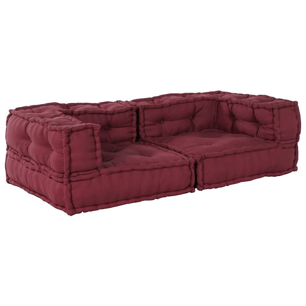 vidaXL Sitzauflage 2-Sitzer-Modulsofa Kastanienbraun 140x70x36 cm Stoff, (1 St)