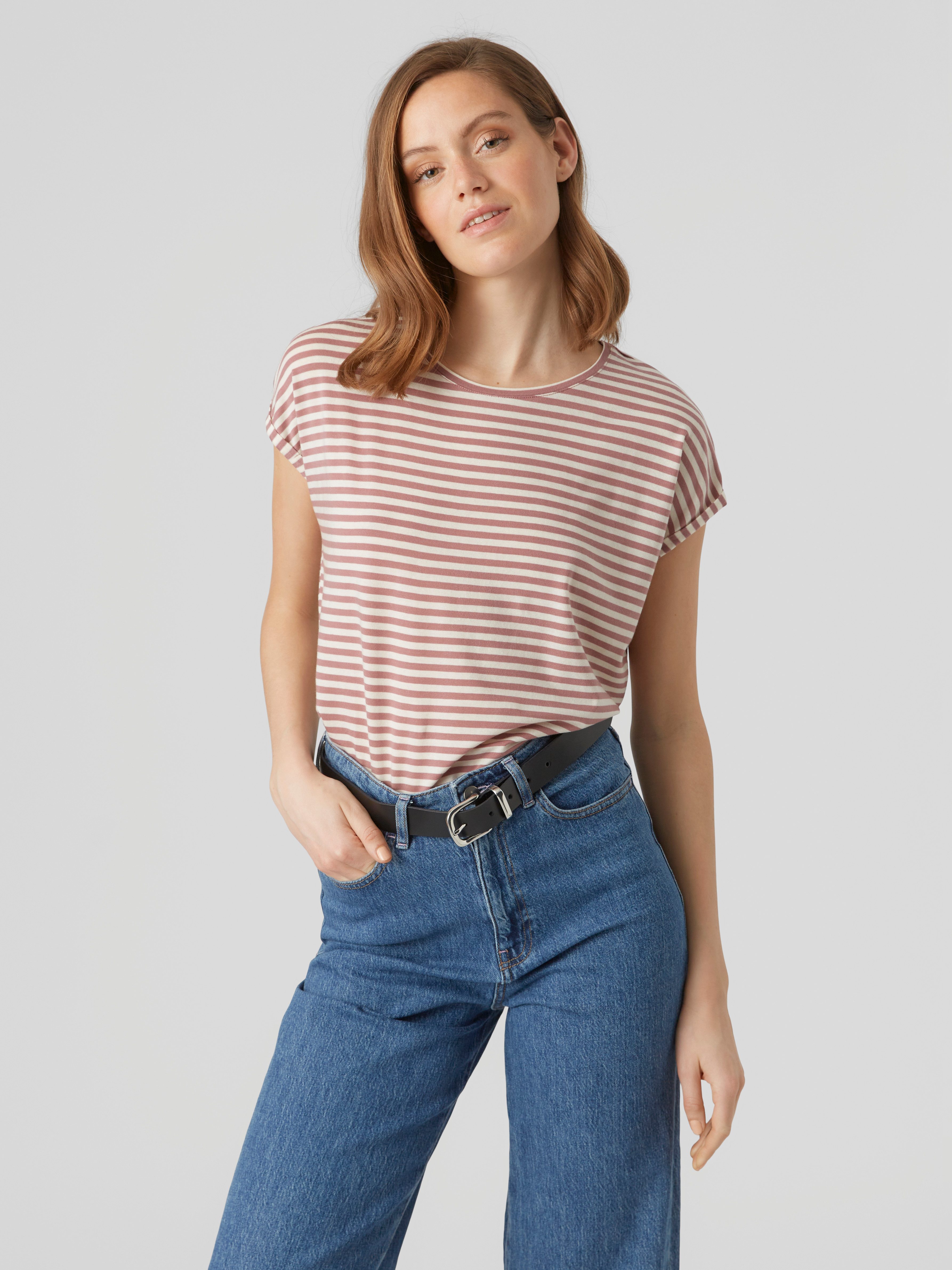Vero Moda Rundhalsshirt VMAVA PLAIN SS günstig online kaufen