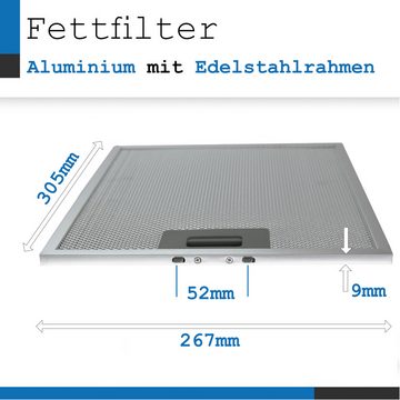 DeClean Metallfettfilter Filter für Dunstabzugshaube 305mm x 267mm