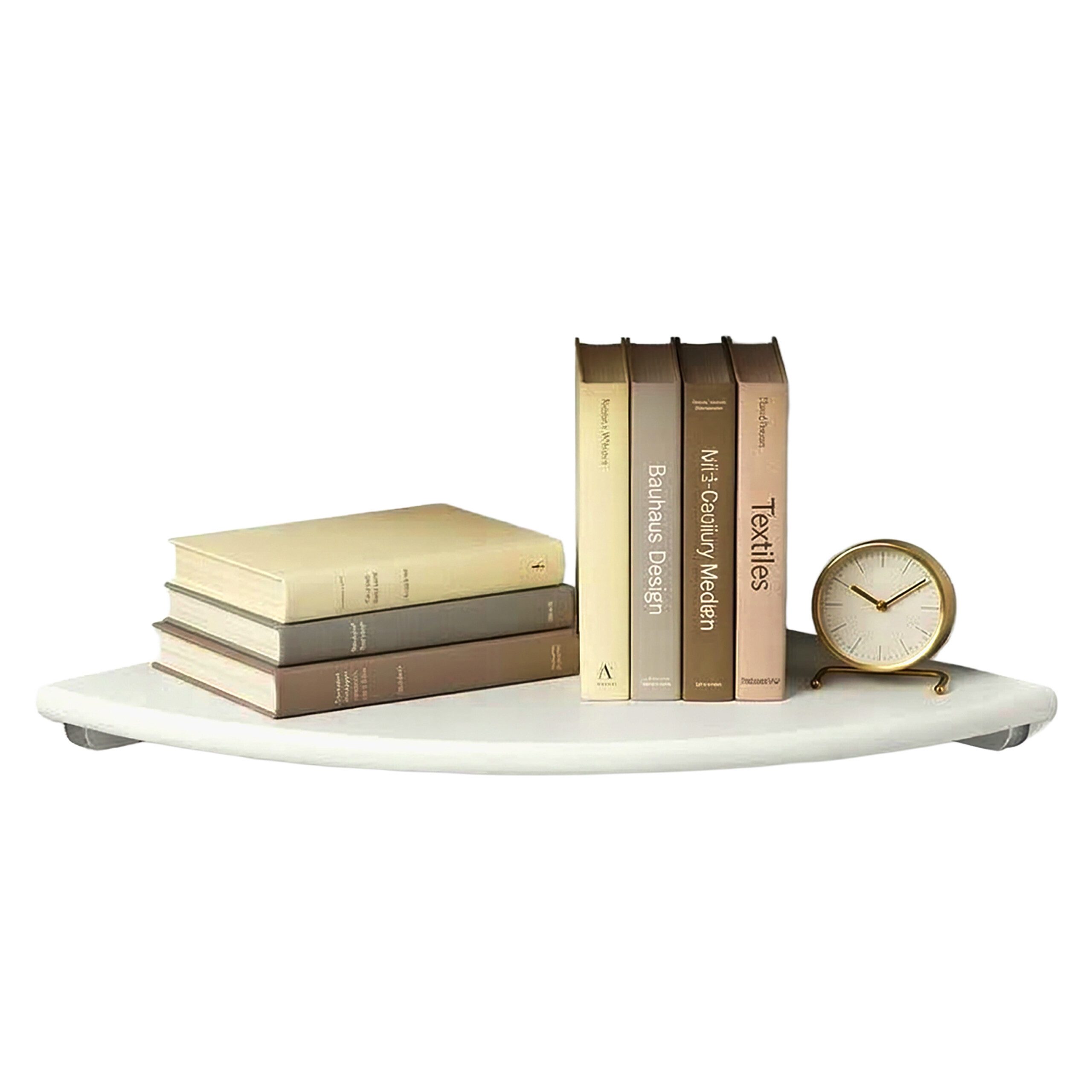relaxdays Eckregal Wand Walnussholz, 1-tlg., weiss, 30 cm