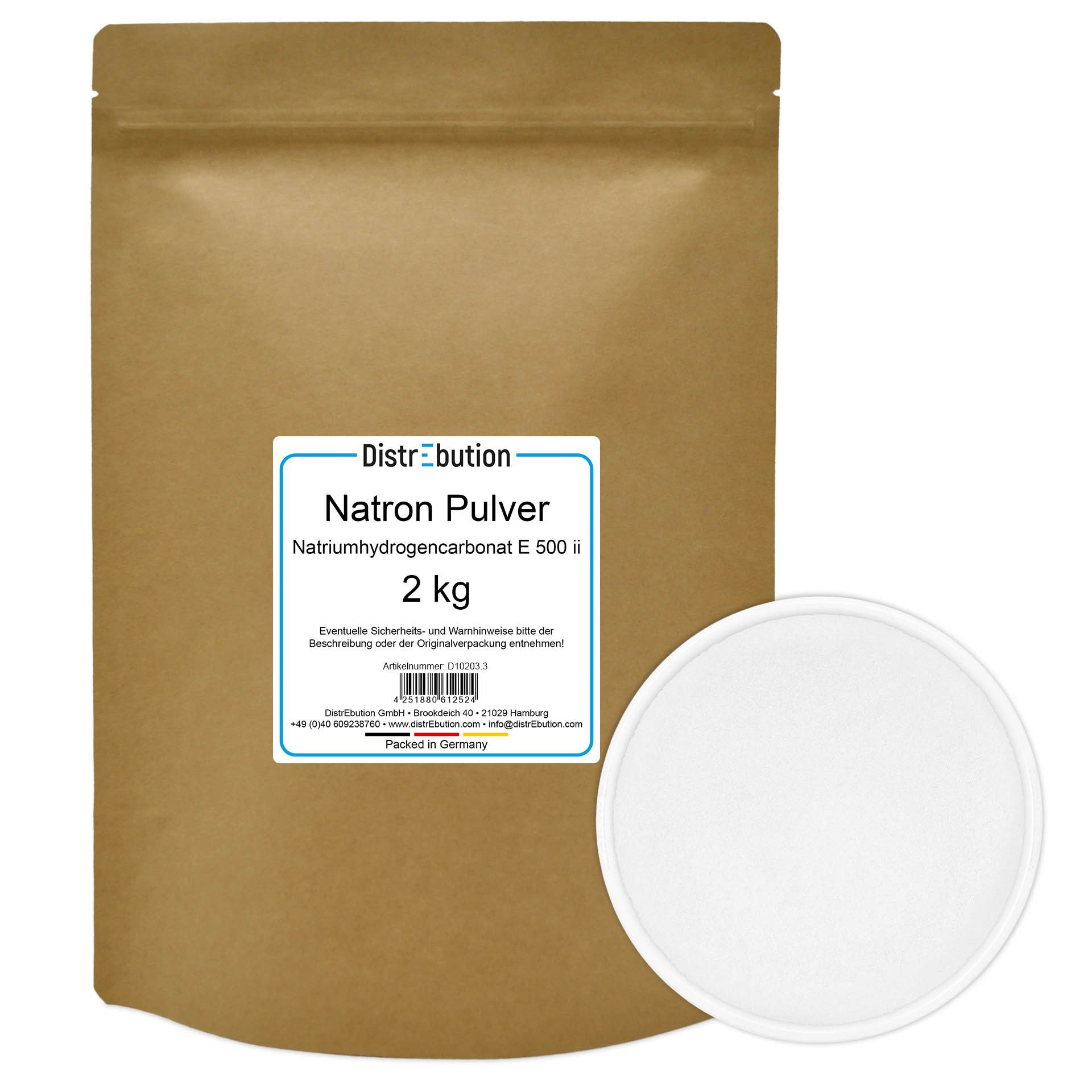 DistrEbution Backzutat Natron Pulver 100g-25kg Backsoda in Lebensmittelqualität, Natriumhydrogencarbonat E500ii