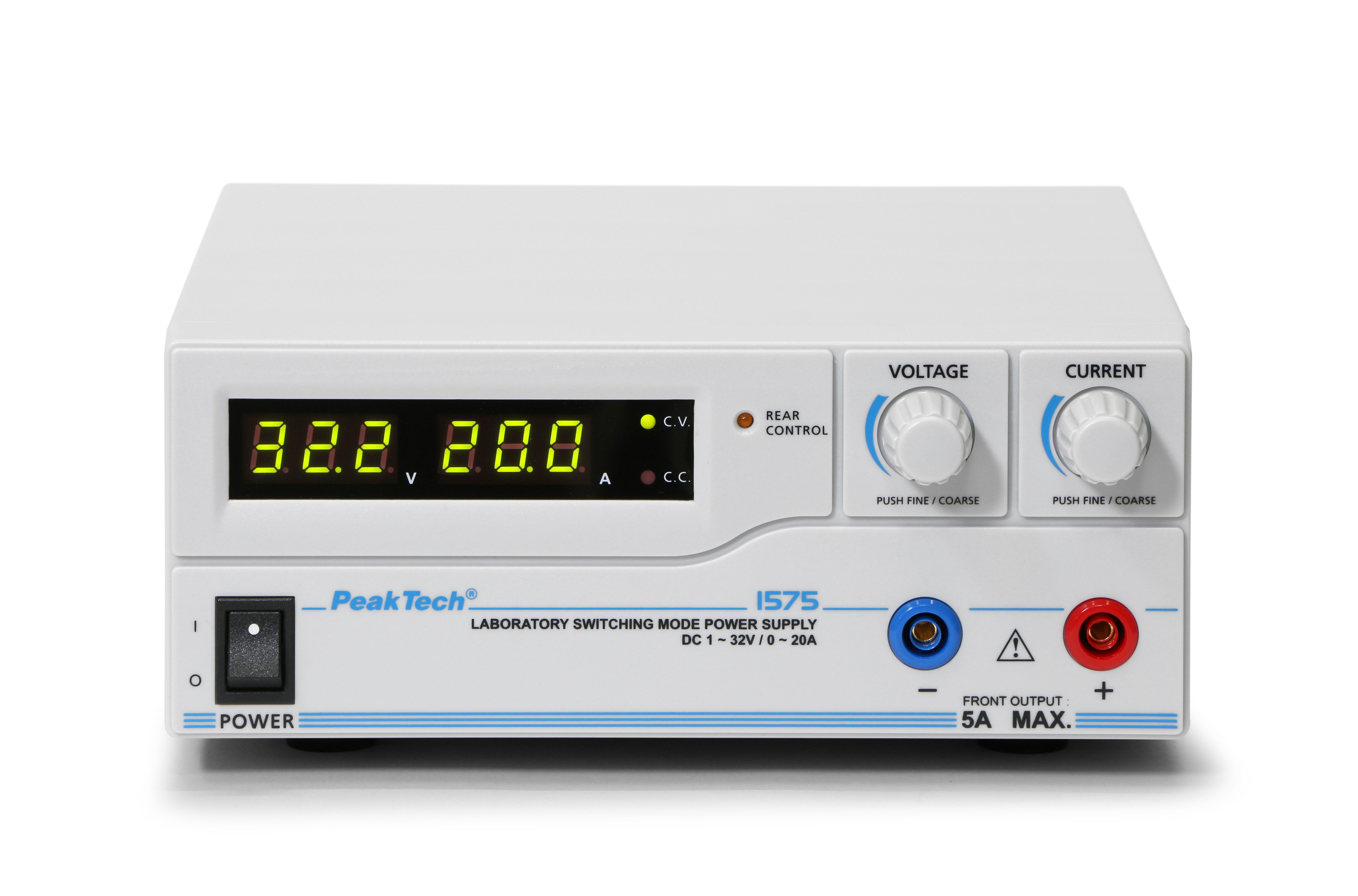 PeakTech Labornetzteil 1-16V / 0-20A DC – Labornetzgerät Labor-Netzteil