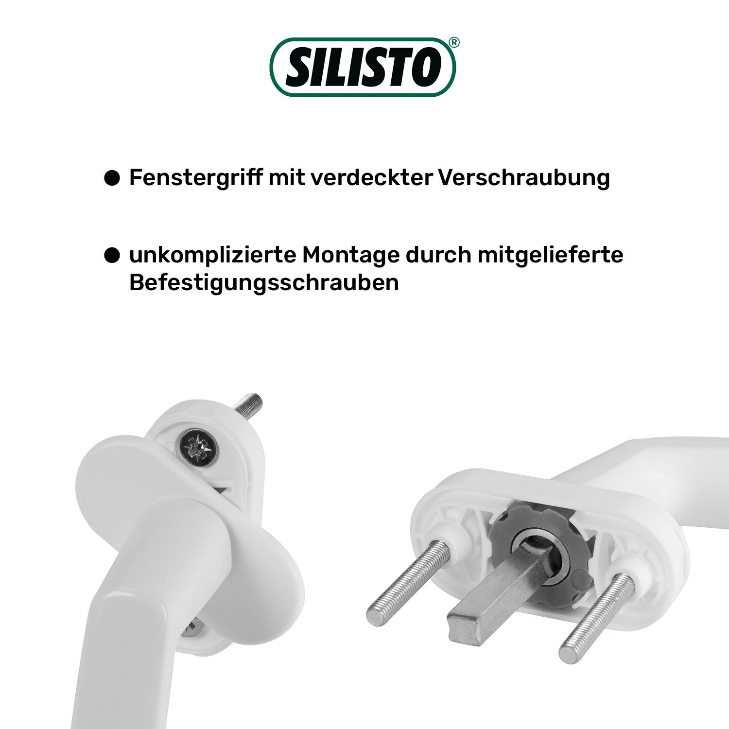 Silisto Fenstergriff Fenstergriffe Aluminium-Druckguss weiß RAL9016 günstig online kaufen