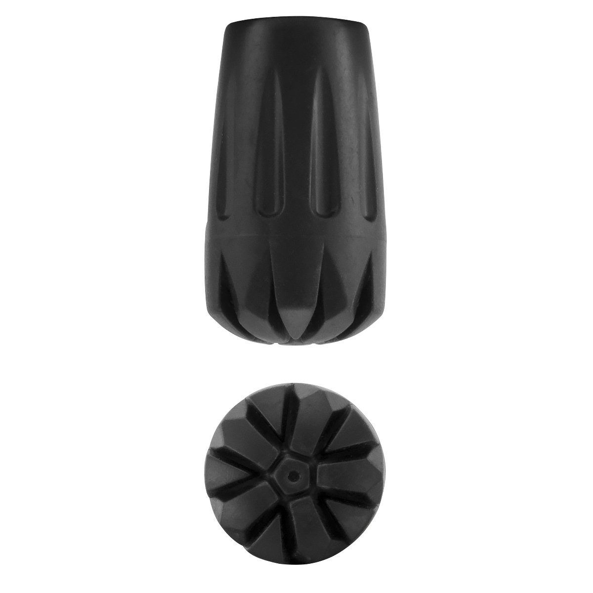 für St) Schwarz einem Nordic-Walking-Stöcke mit MidGard von Puffer (4 10mm Pads Wanderstöcke Gummipads Durchmesser