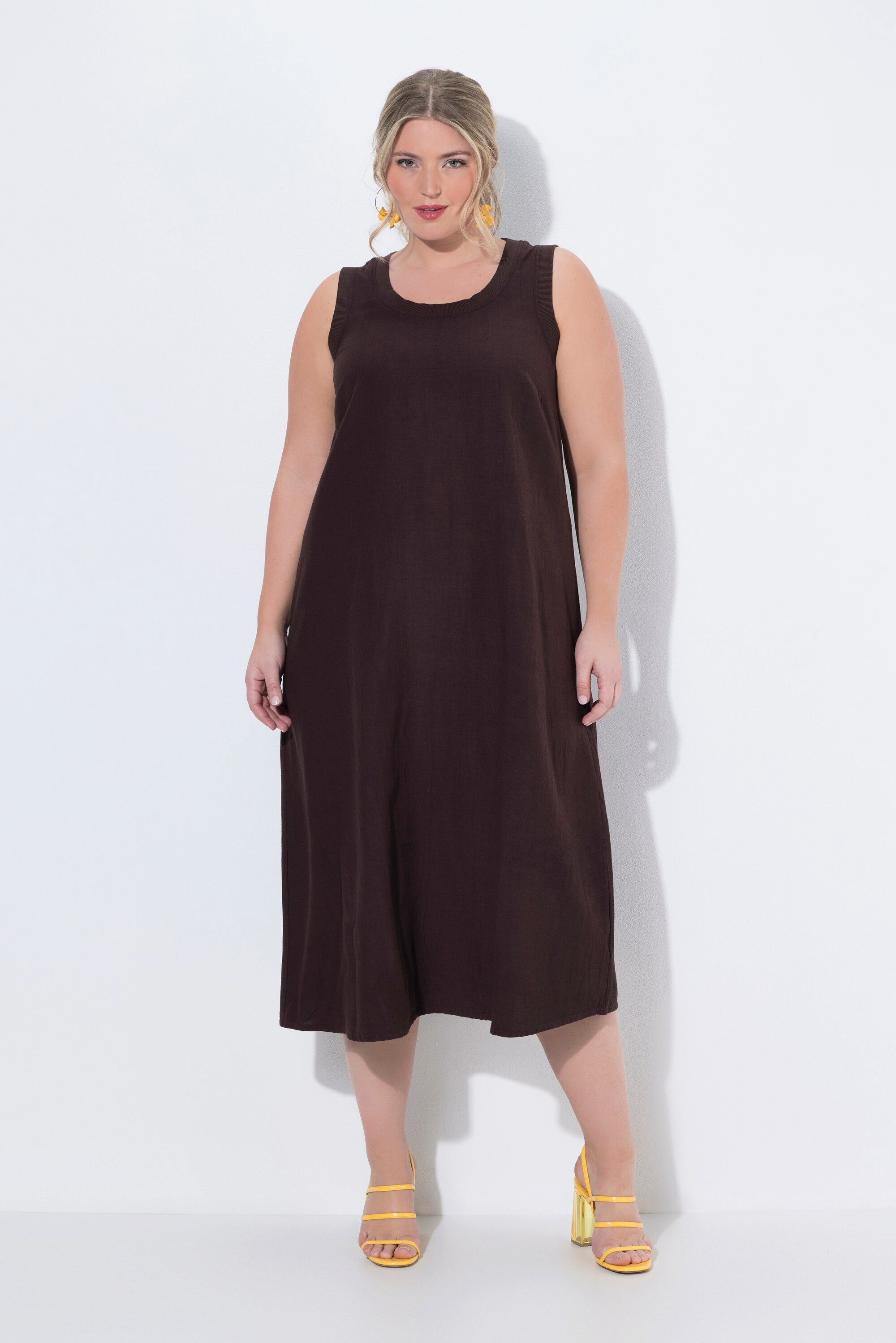 MIAMODA Jerseykleid Kleid Leinenmix A-Linie