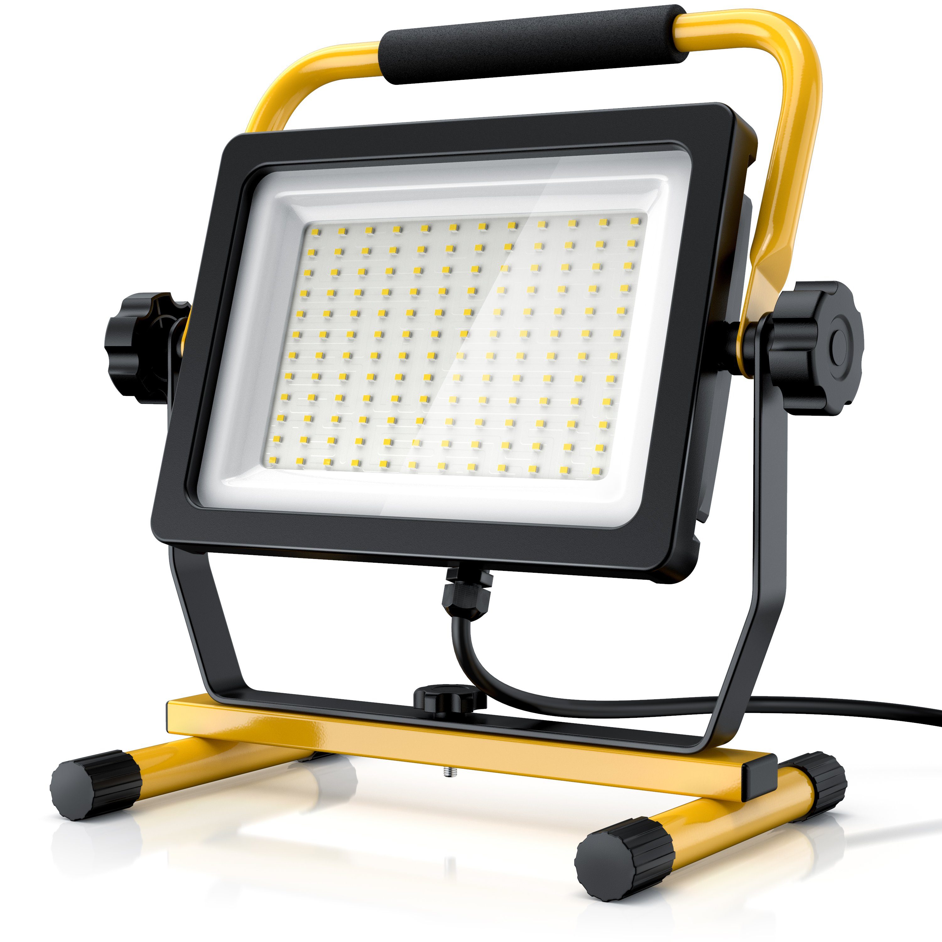 LED Arbeitsleuchte Brandson mit LEDs, 144 Baustrahler, LED fest Tageslichtweiß, integriert, Bauscheinwerfer 100W SMD