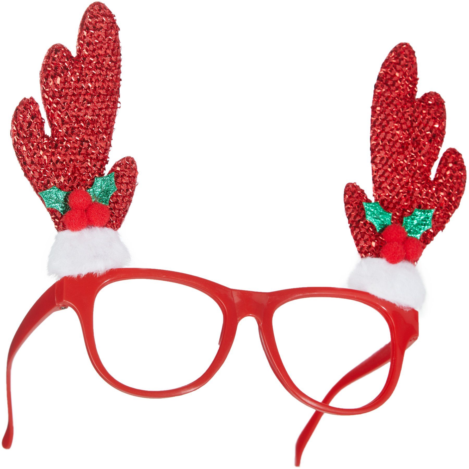 dressforfun Kostüm Spaßbrille Rentier mit Nikolausgeweih, Spaßbrille mit dem Motto Weihnachten